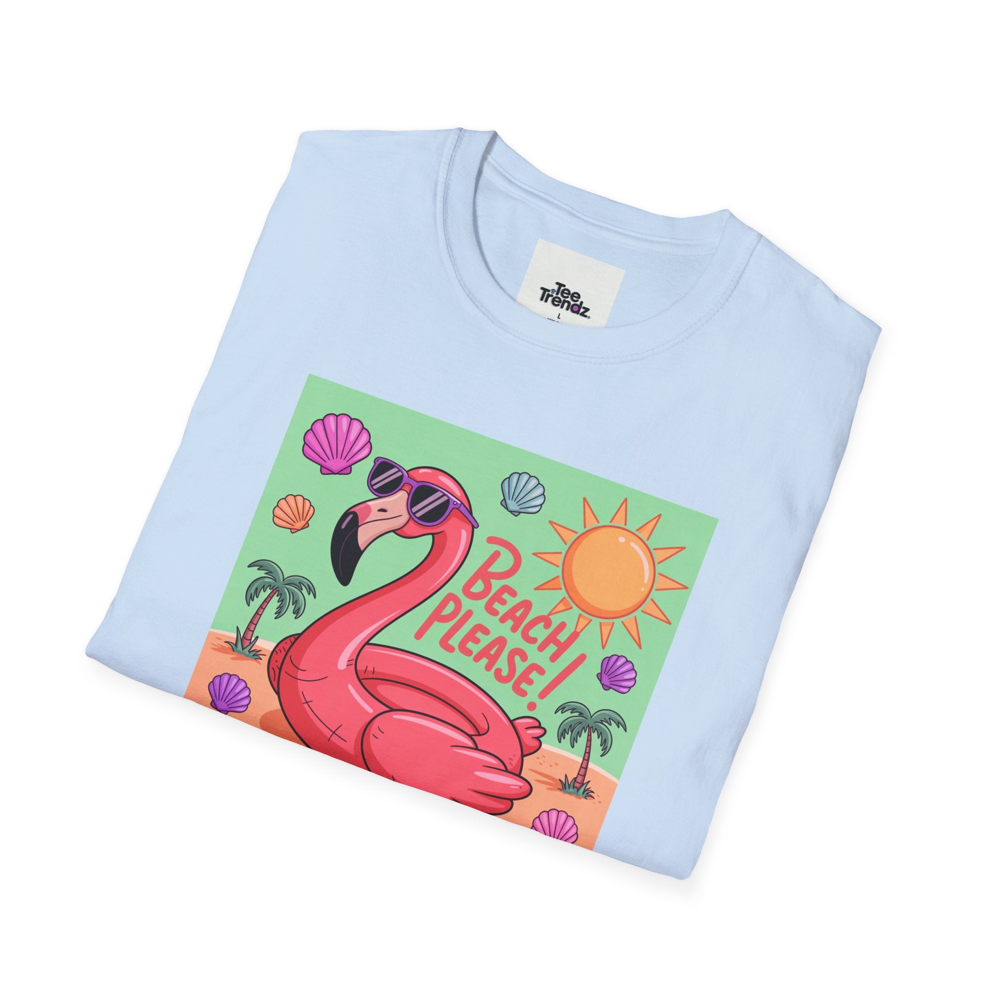 Beach Please Flamingo T-Shirt