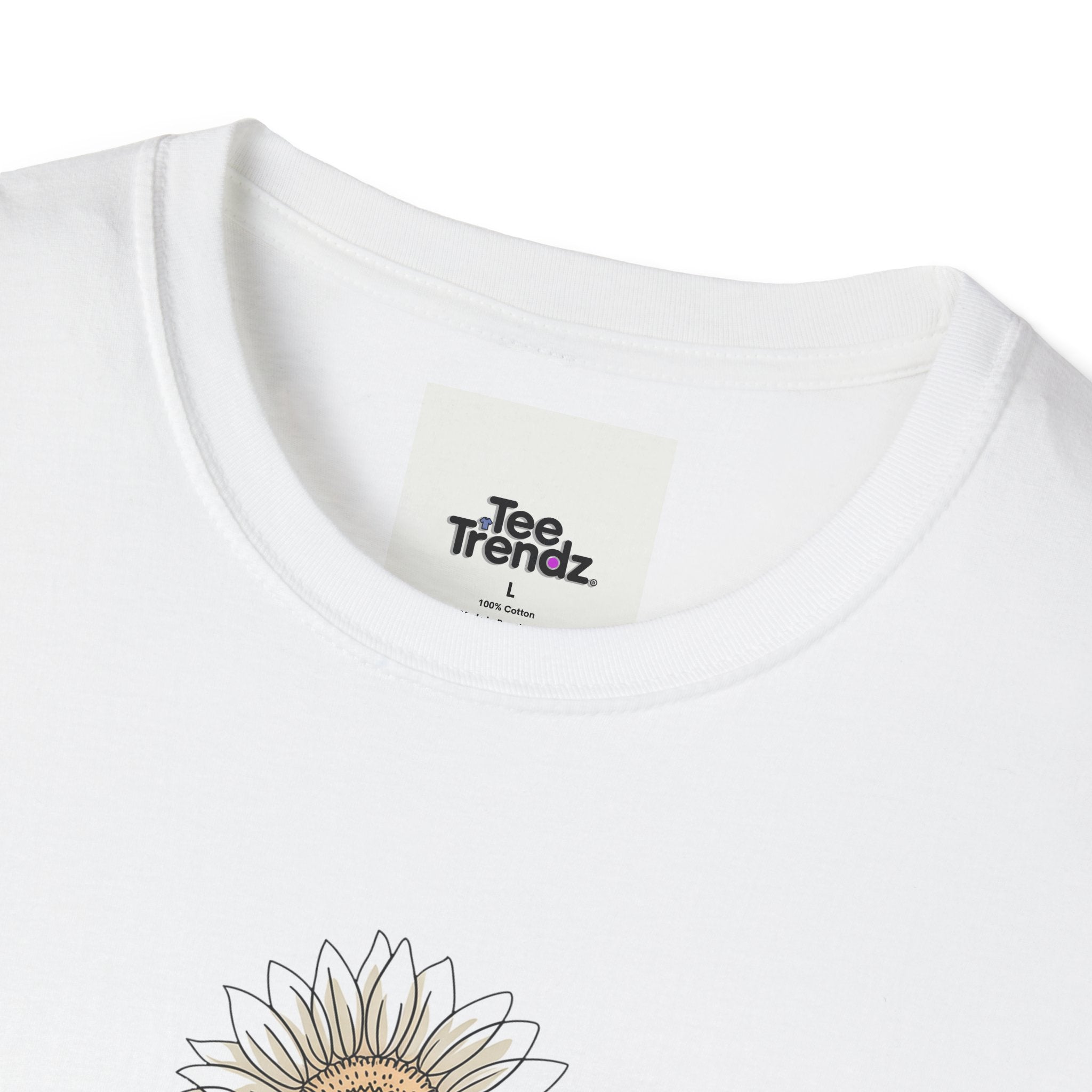 “Bloom with Grace” Sunflower T-Shirt — Floral Inspirational Graphic Tee