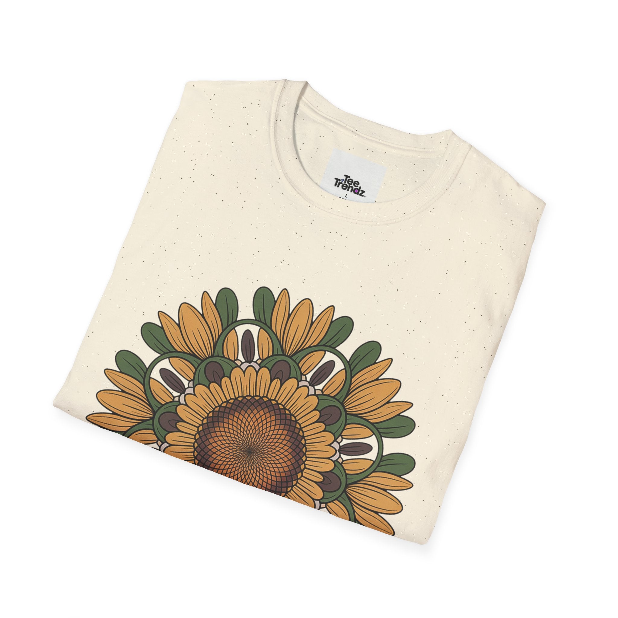 Sunflower Mandala T-Shirt — Retro Floral Graphic Tee