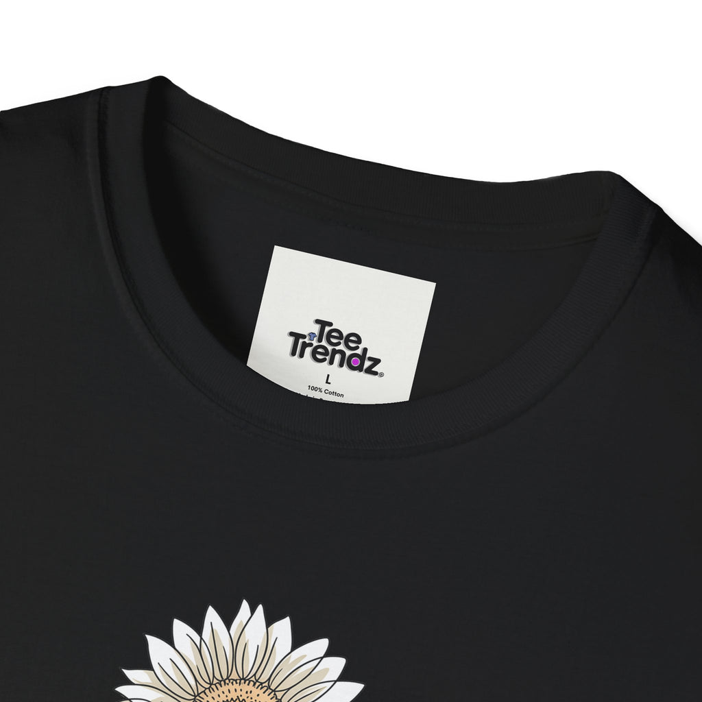 “Bloom with Grace” Sunflower T-Shirt — Floral Inspirational Graphic Tee
