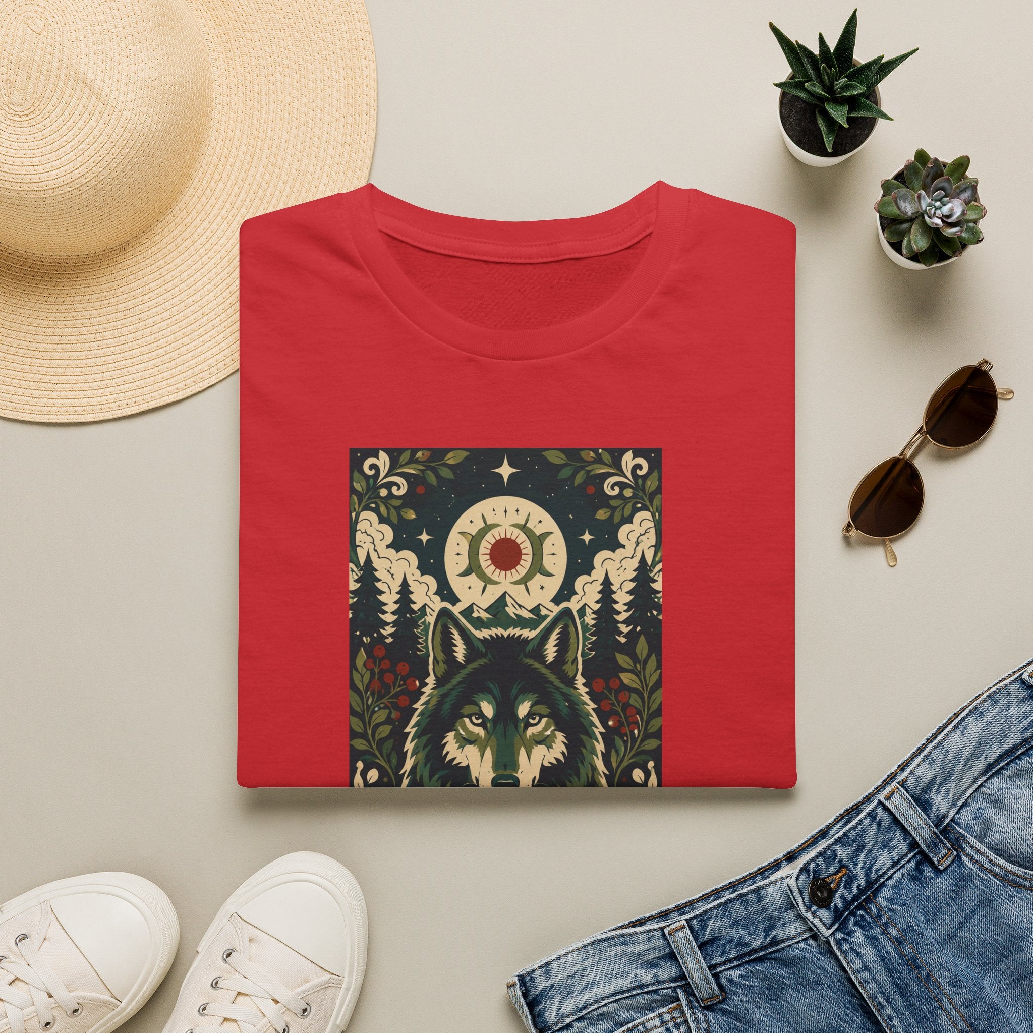 Wolf Spirit T-Shirt — Mystic Forest Moon Graphic