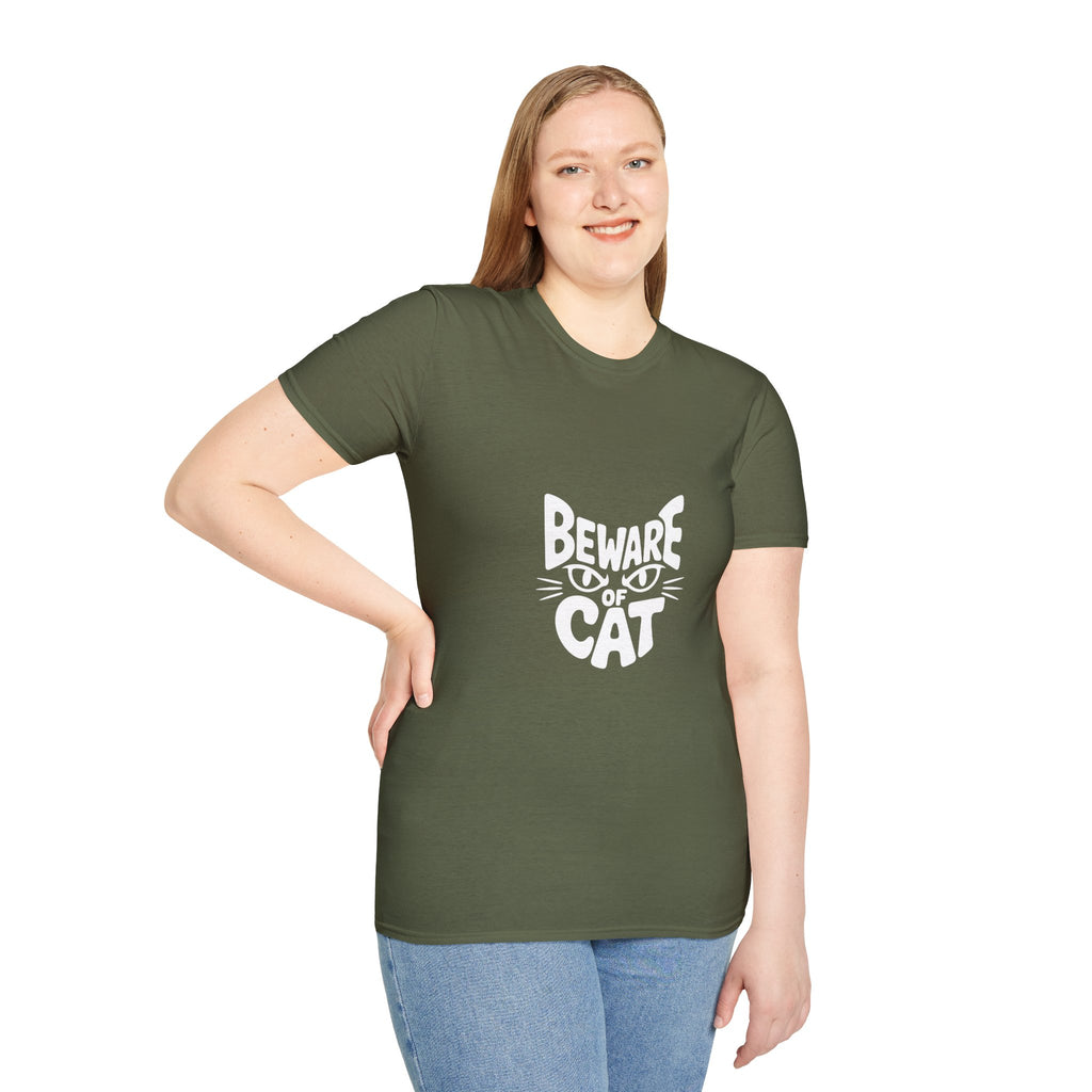 Beware of Cat T-Shirt — Funny Cat Lover Tee