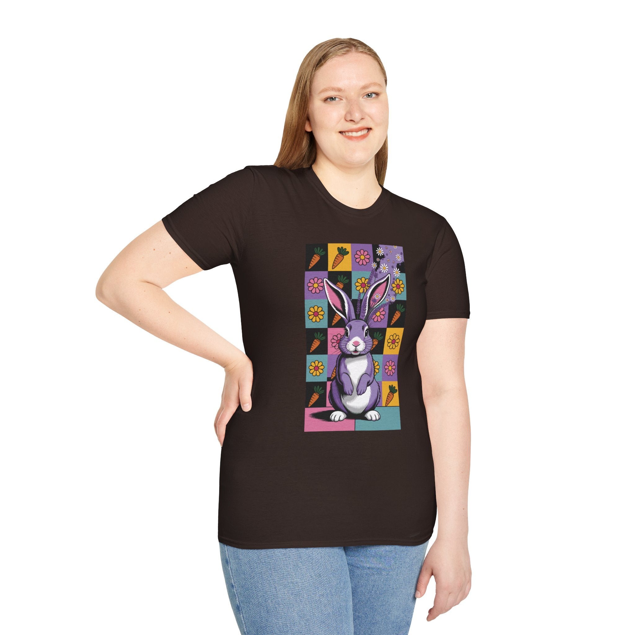 Easter Purple Bunny Art T-Shirt