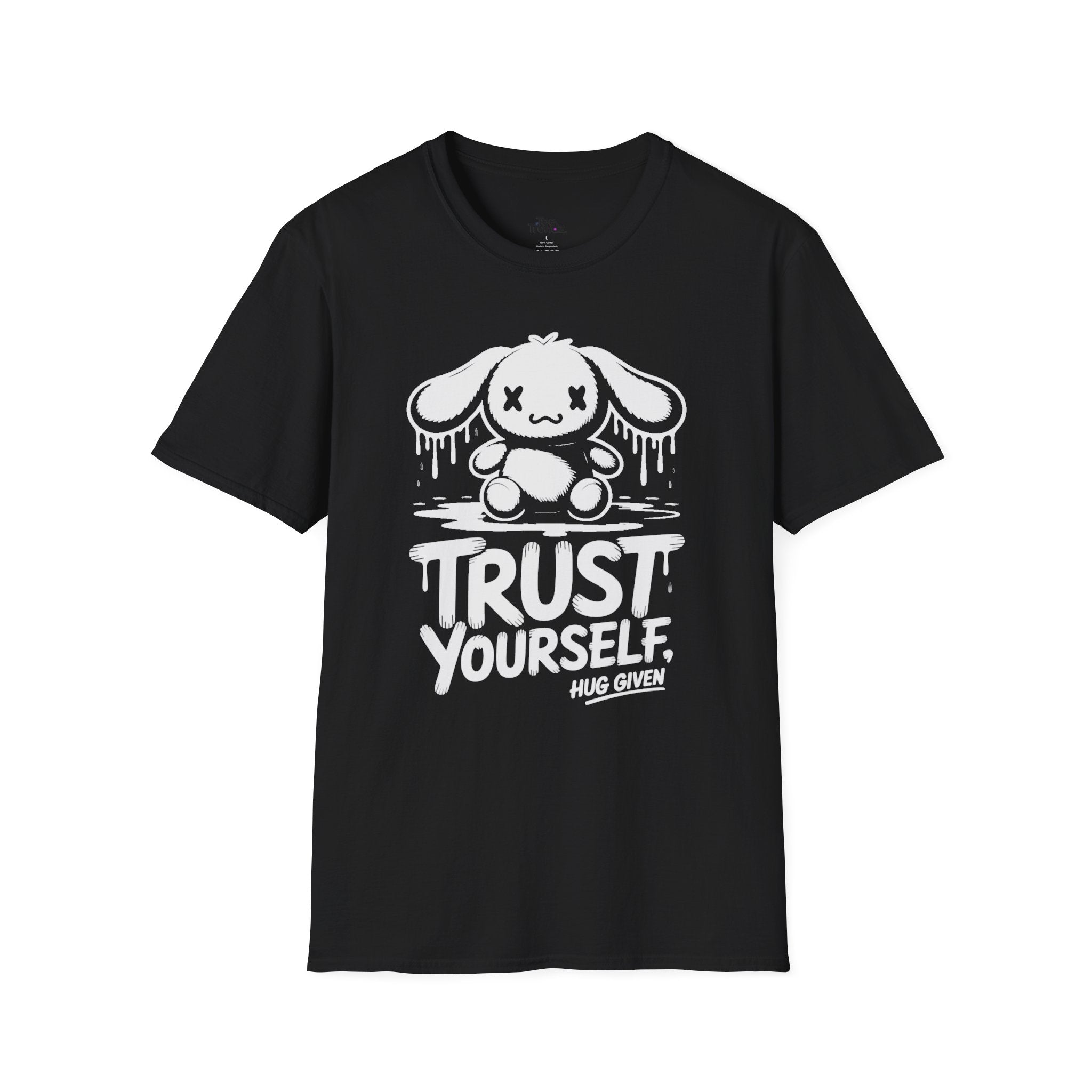 Trust Yourself Cute Bunny Graphic Tee — "Trust Yourself" Motivational T-Shirt