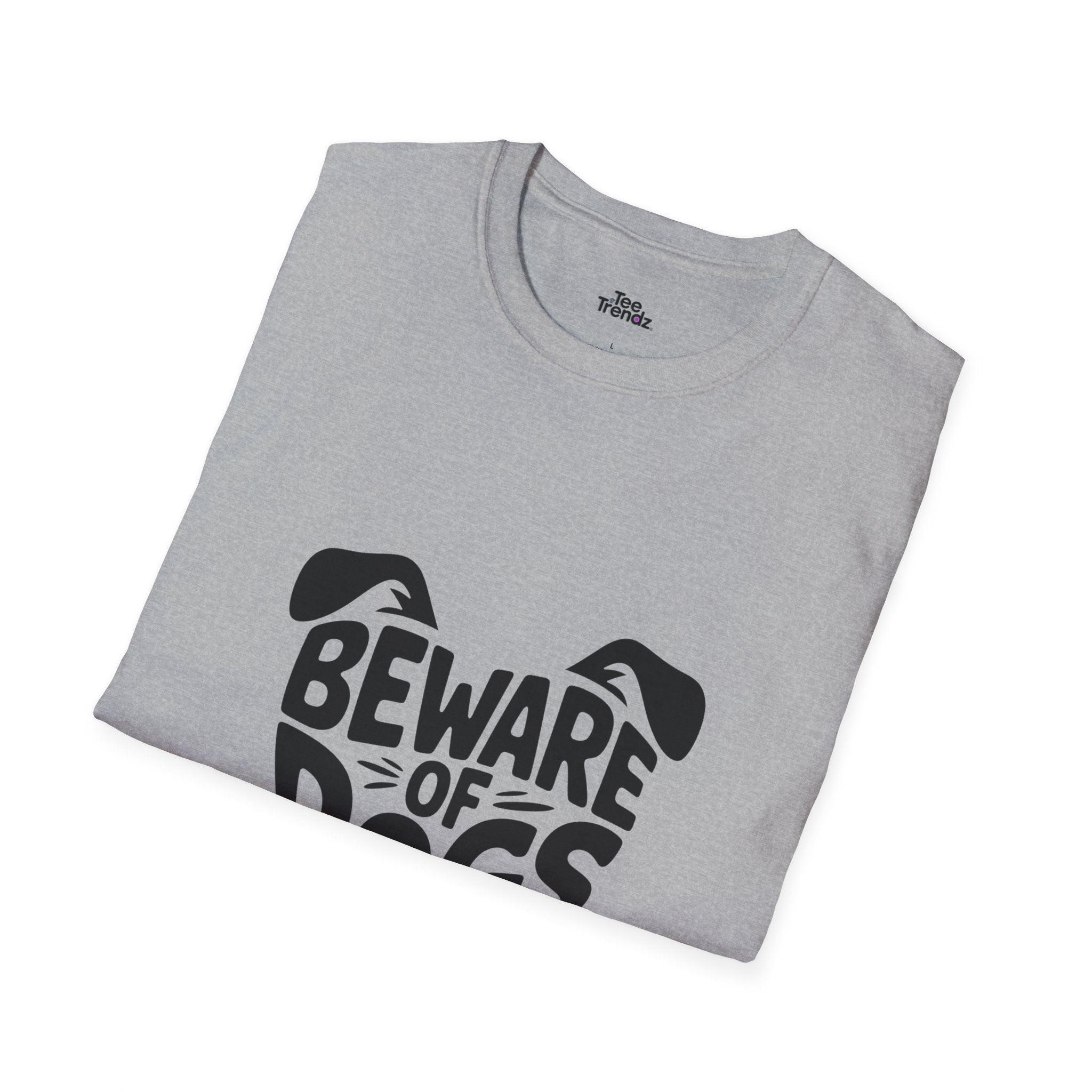 Beware of Dogs T-Shirt — Cute Dog Face Graphic Tee for Dog Lovers