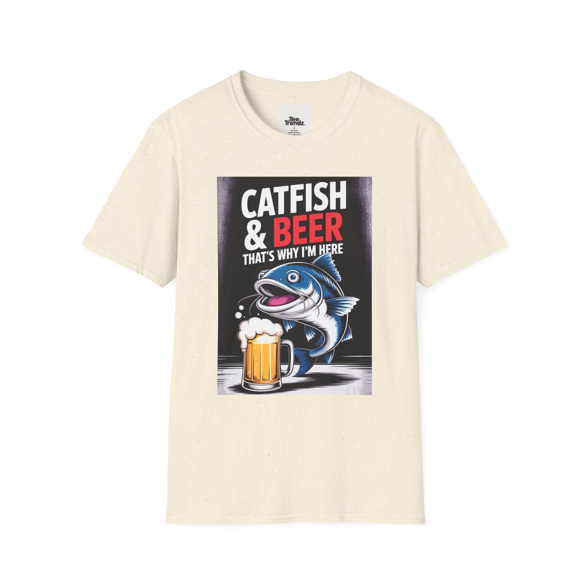 Catfish & Beer T-Shirt — Funny Fishing Shirt with Beer Graphic