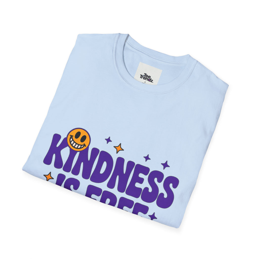 Kindness Is Free T-Shirt — Positive Message Smile Tee