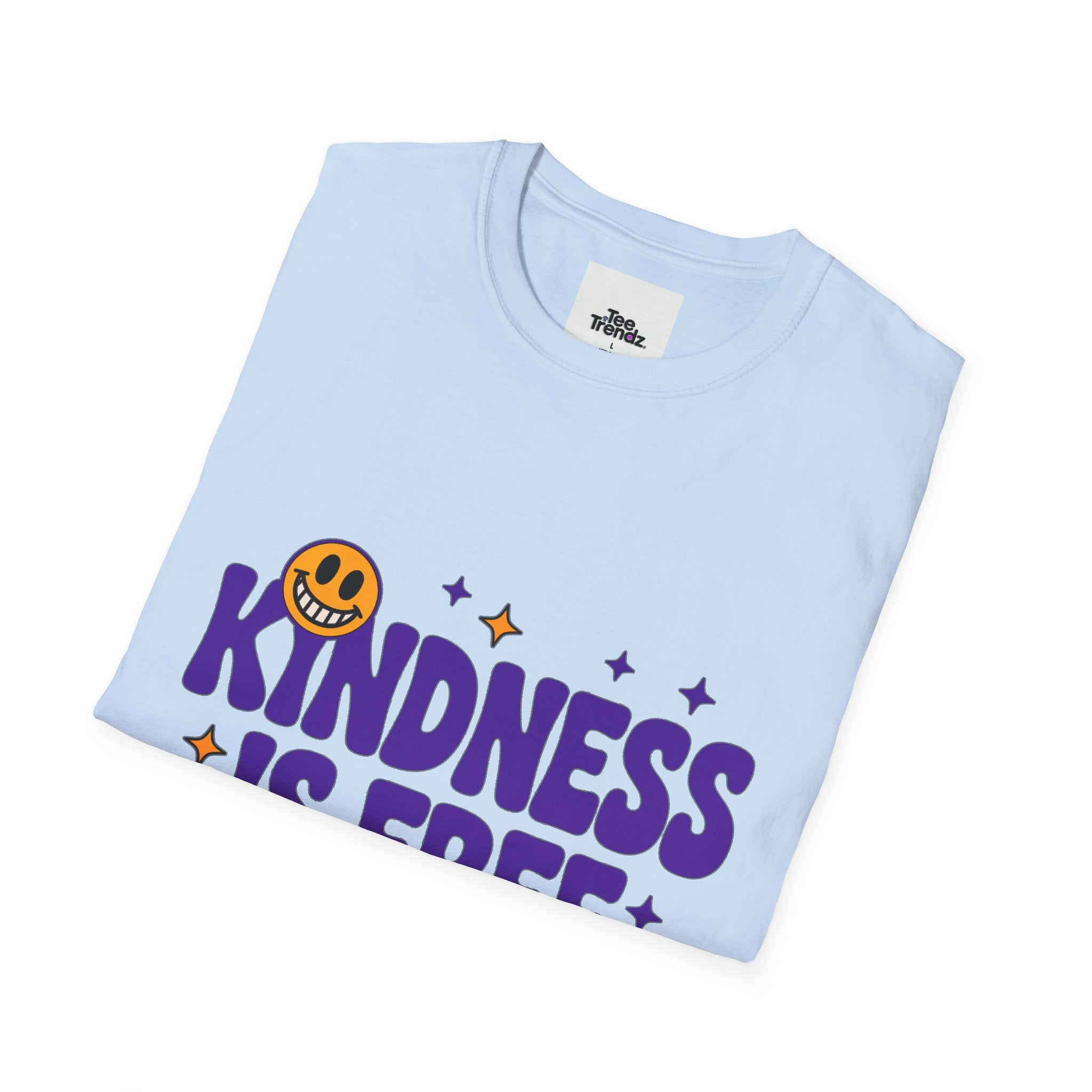 Kindness Is Free T-Shirt — Positive Message Smile Tee
