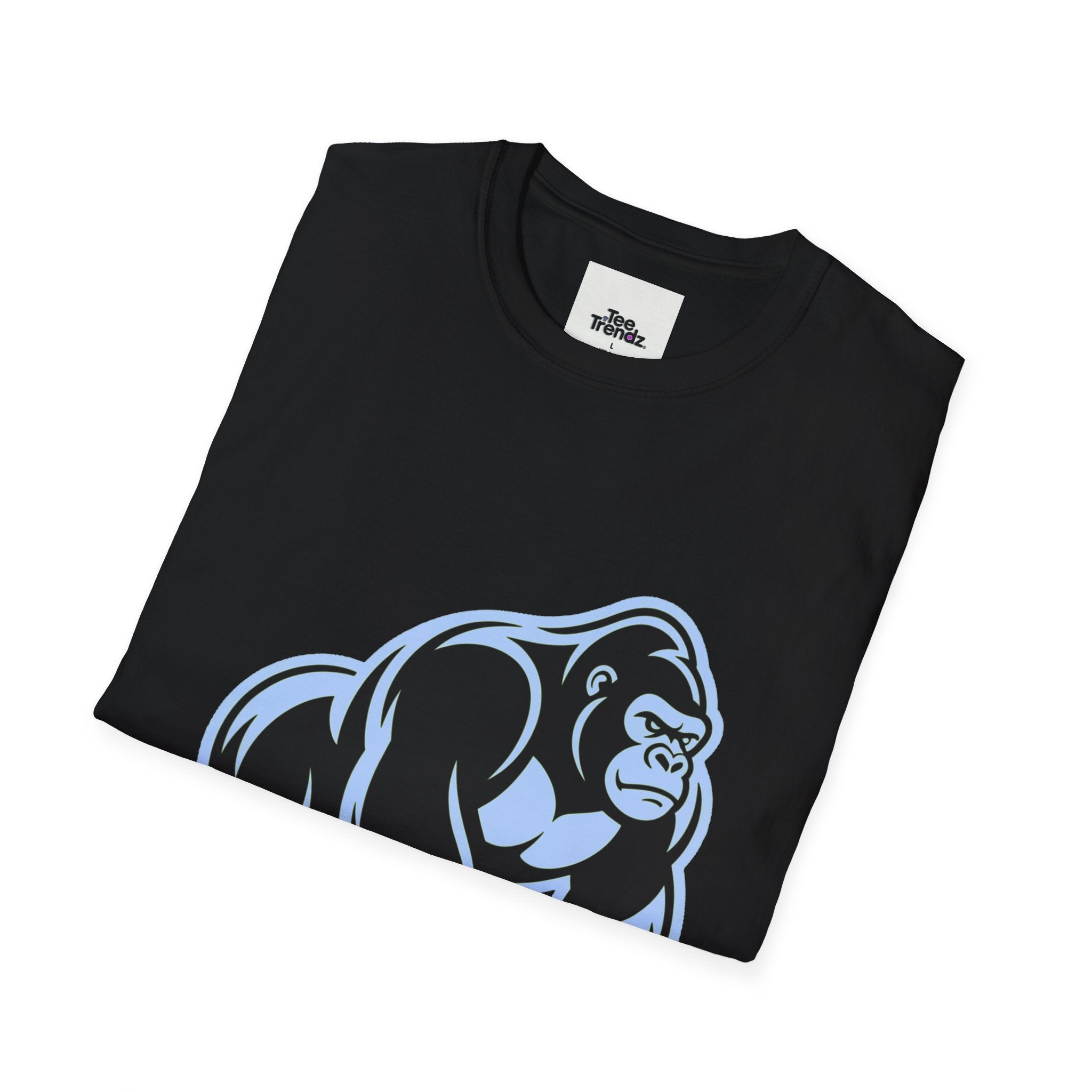 Gorilla Mascot T-Shirt — Bold Blue Ape Graphic Tee