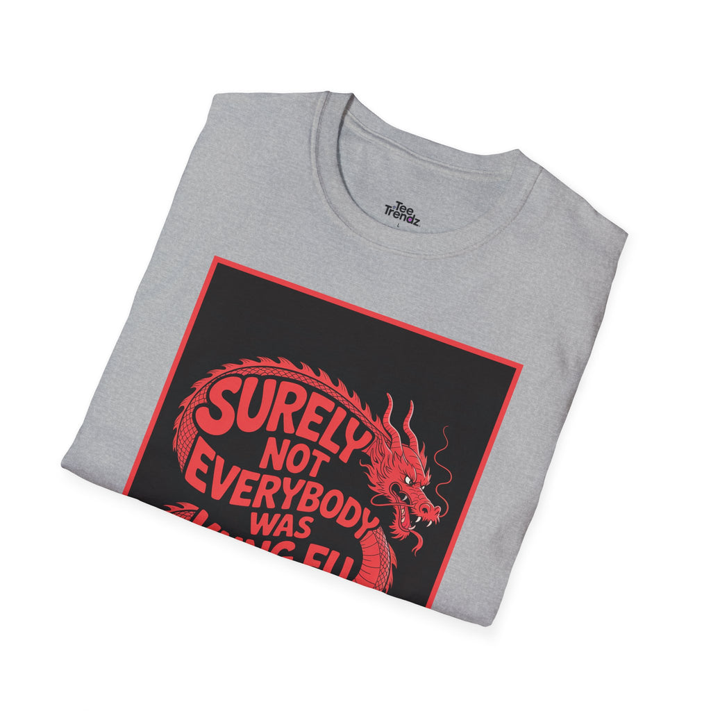 Kung Fu Dragon T‑Shirt — “Surely Not Everybody Was Kung Fu Fighting” Retro Martial Arts Tee