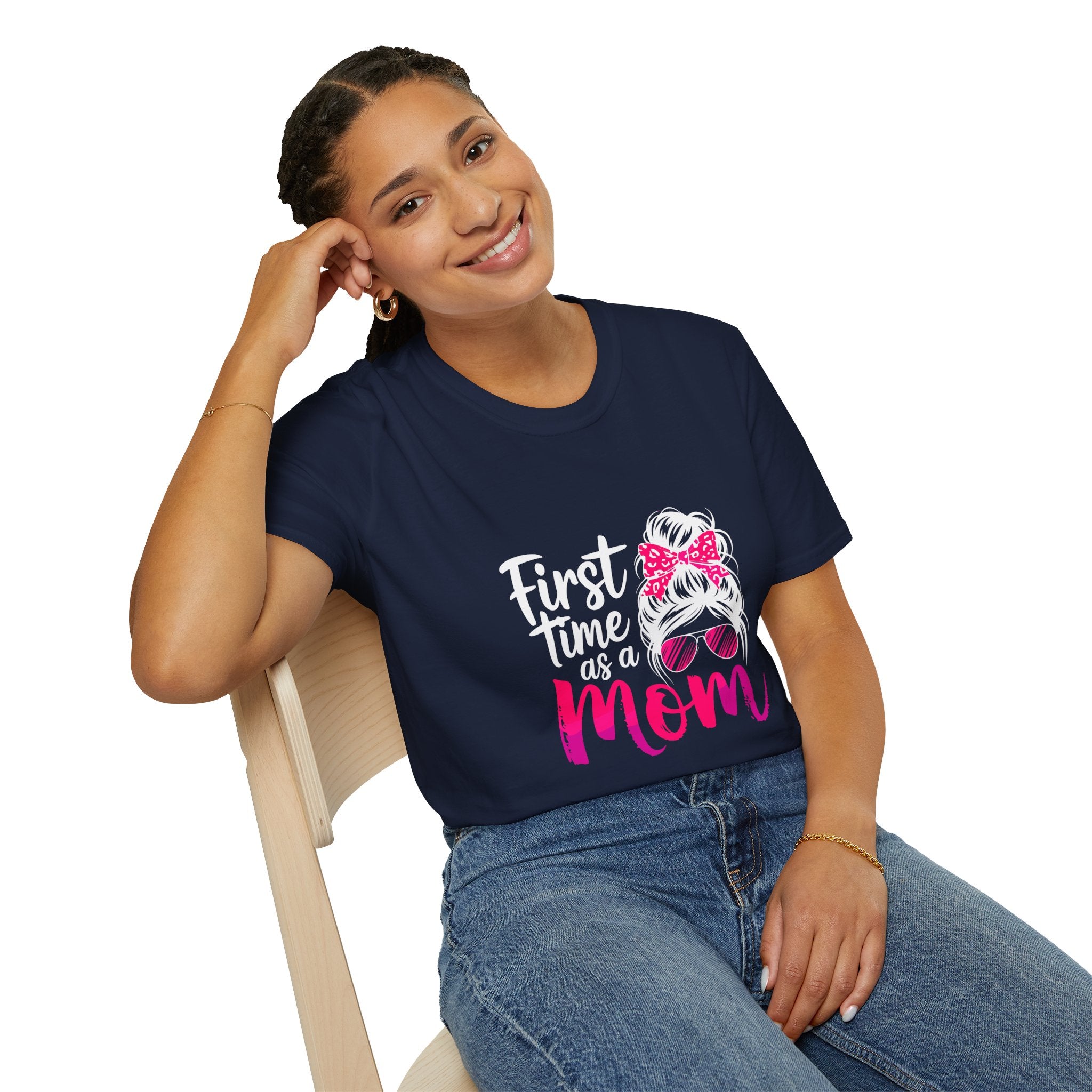 First Time as a Mom T-Shirt — New Mom Gift, Cute Mom Life Tee