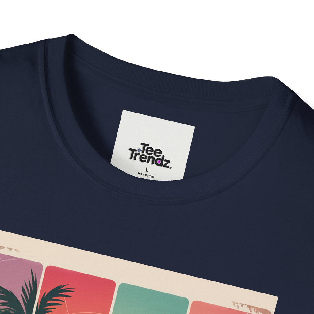 Summer Never Ends T-Shirt – Vintage Beach Sunset Graphic Tee