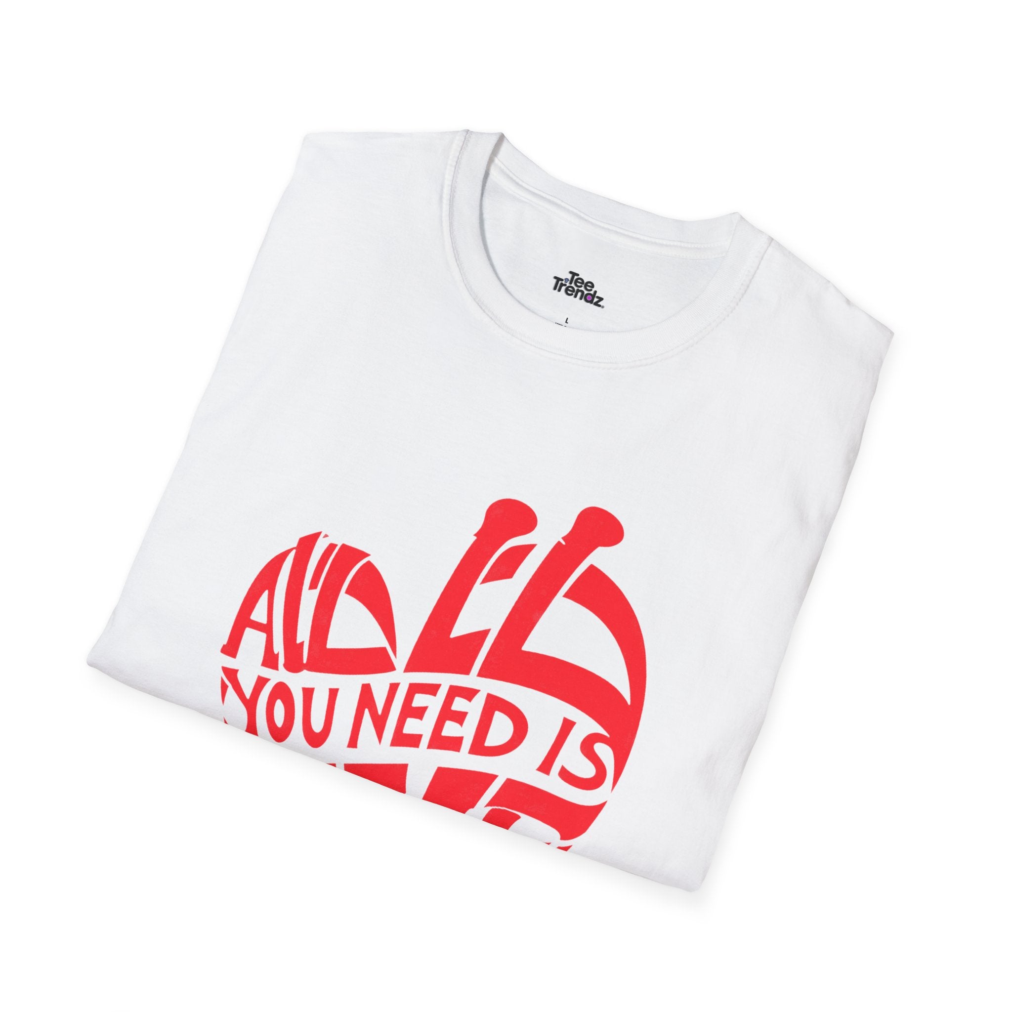 Love Heart T-Shirt — "All You Need Is Love" Retro Graphic