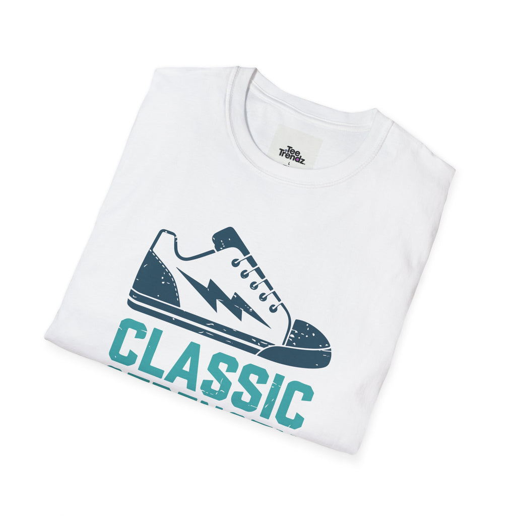 Classic Strength Sneaker T-Shirt — Retro Athletic Tee with 'Classic Strength' Design