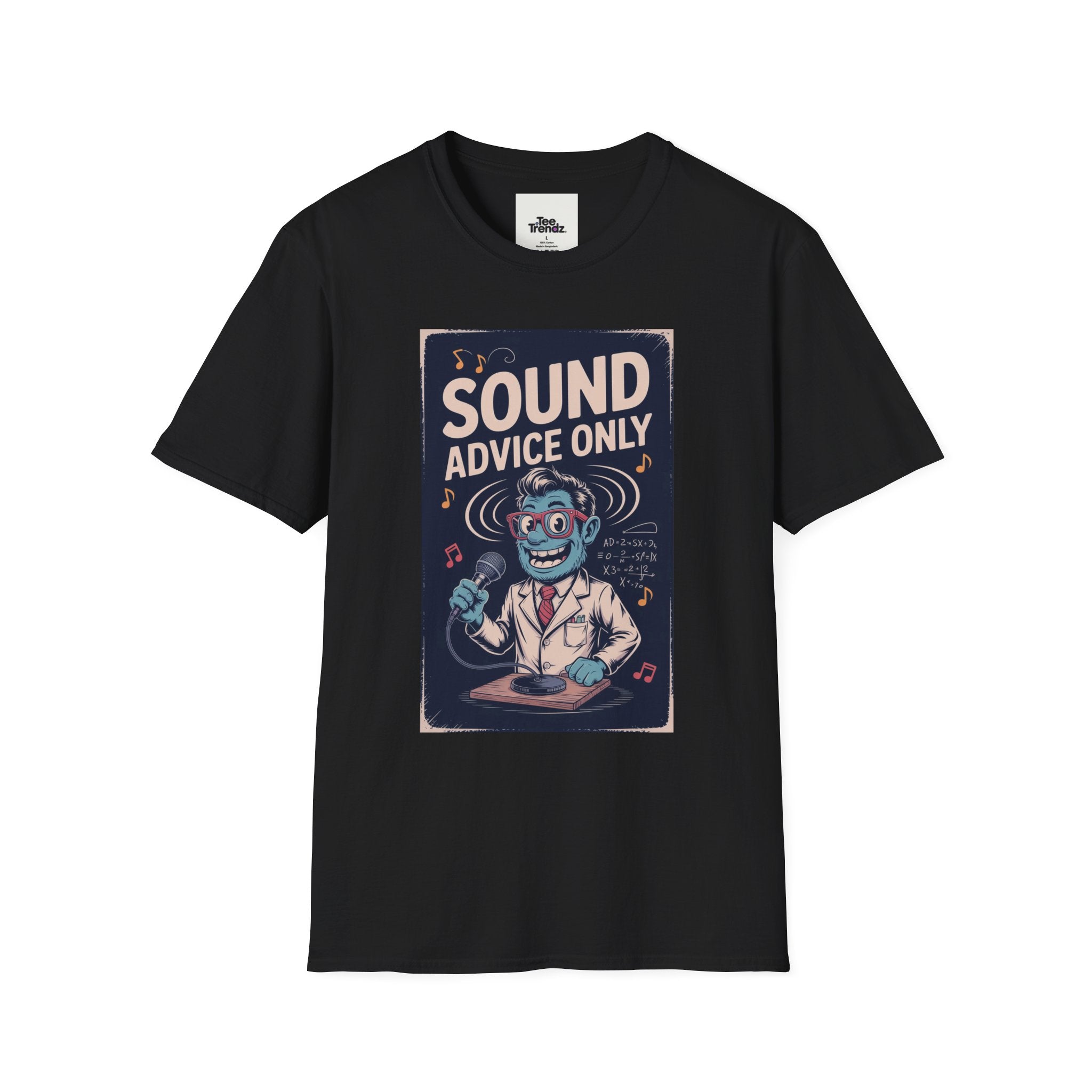 Sound Advice Only T-Shirt — Retro Cartoon Monkey Therapist Graphic Tee
