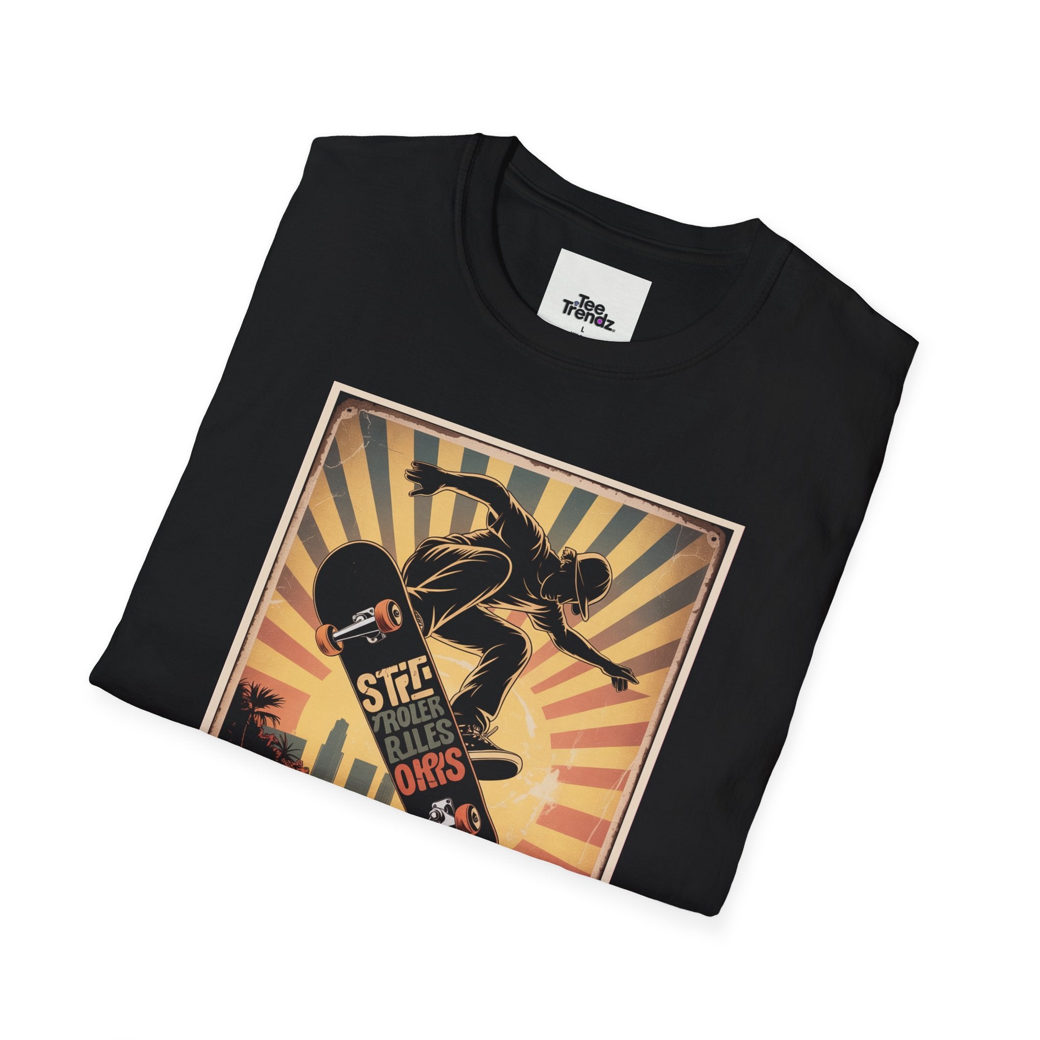 Los Angeles Skateboard Vintage Poster T-Shirt