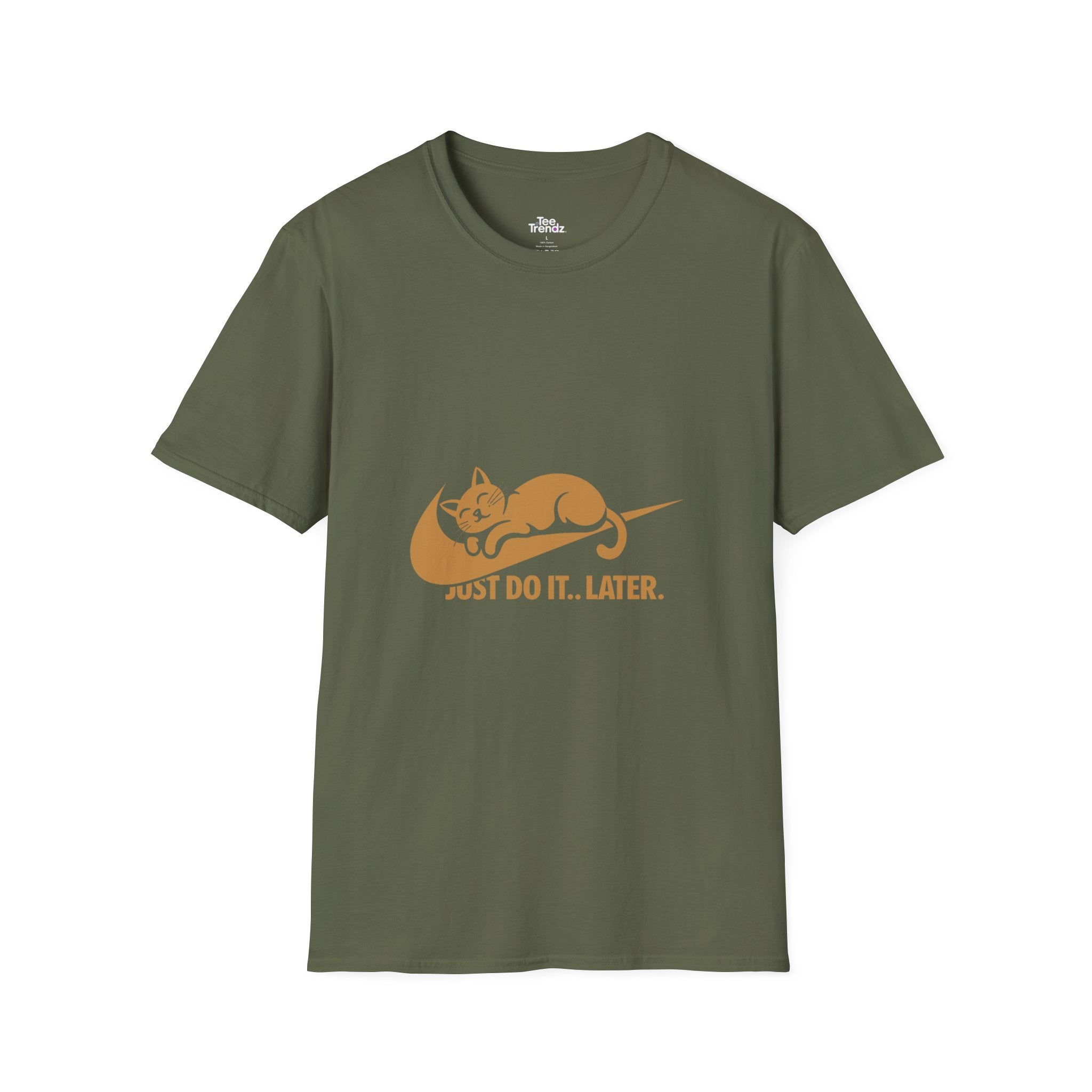 T-Shirt — 'Just Do It... Later.' Cat Nap Parody Tee
