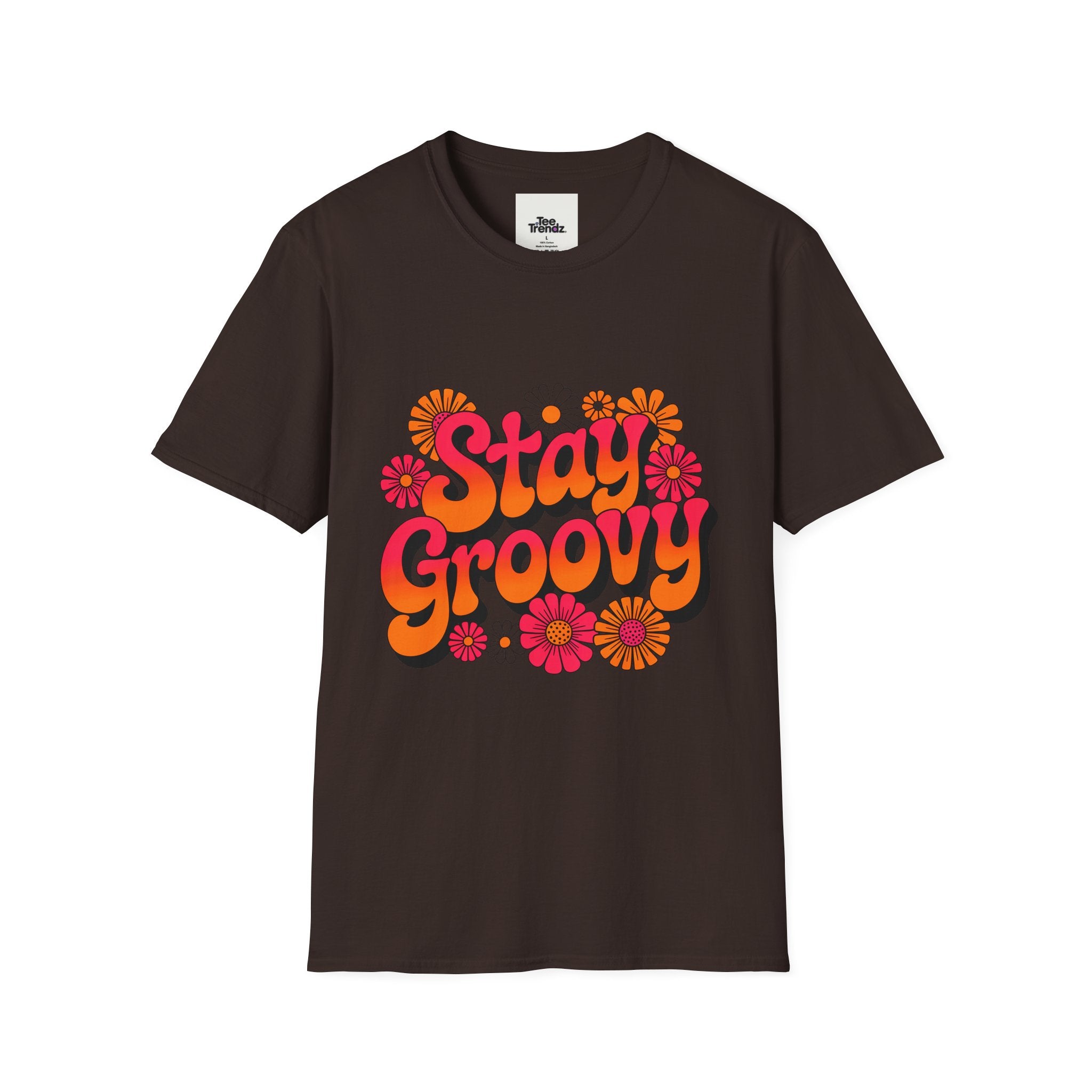 Stay Groovy T-Shirt — Retro 70s Floral Graphic Tee