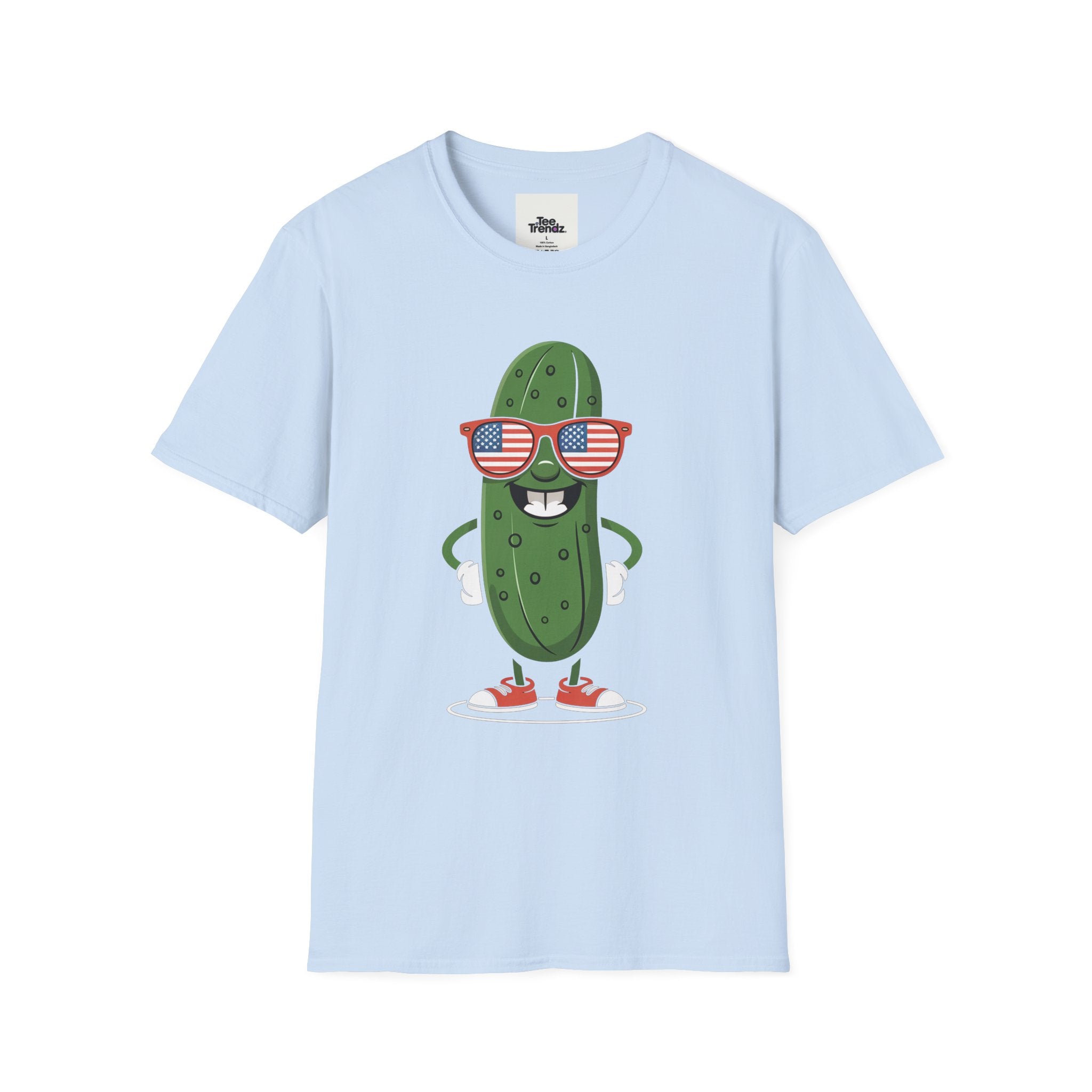 Patriotic Pickle T-Shirt — Cool Pickle with USA Sunglasses