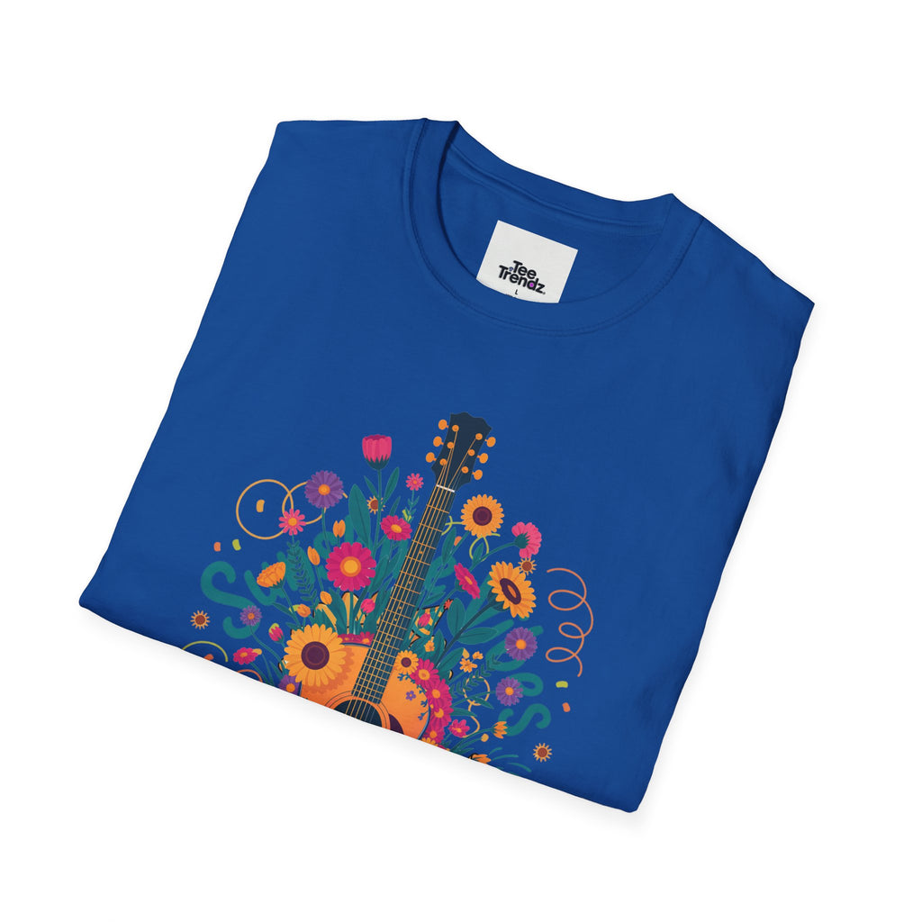 Nashville Vibes Guitar T-Shirt – Floral Music Festival Tee