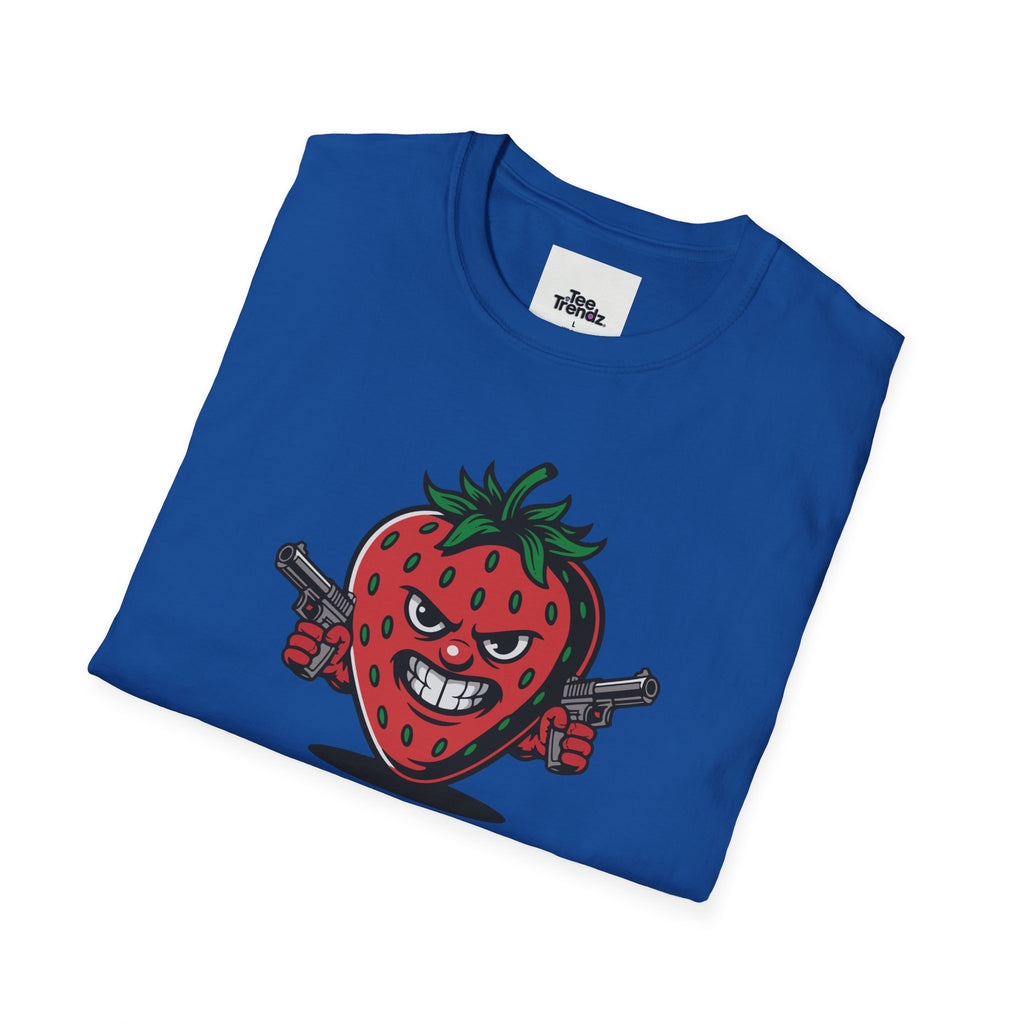 Stroberry Tee – Funny Cartoon Strawberry Graphic T-Shirt (“This Is A Stroberry”)
