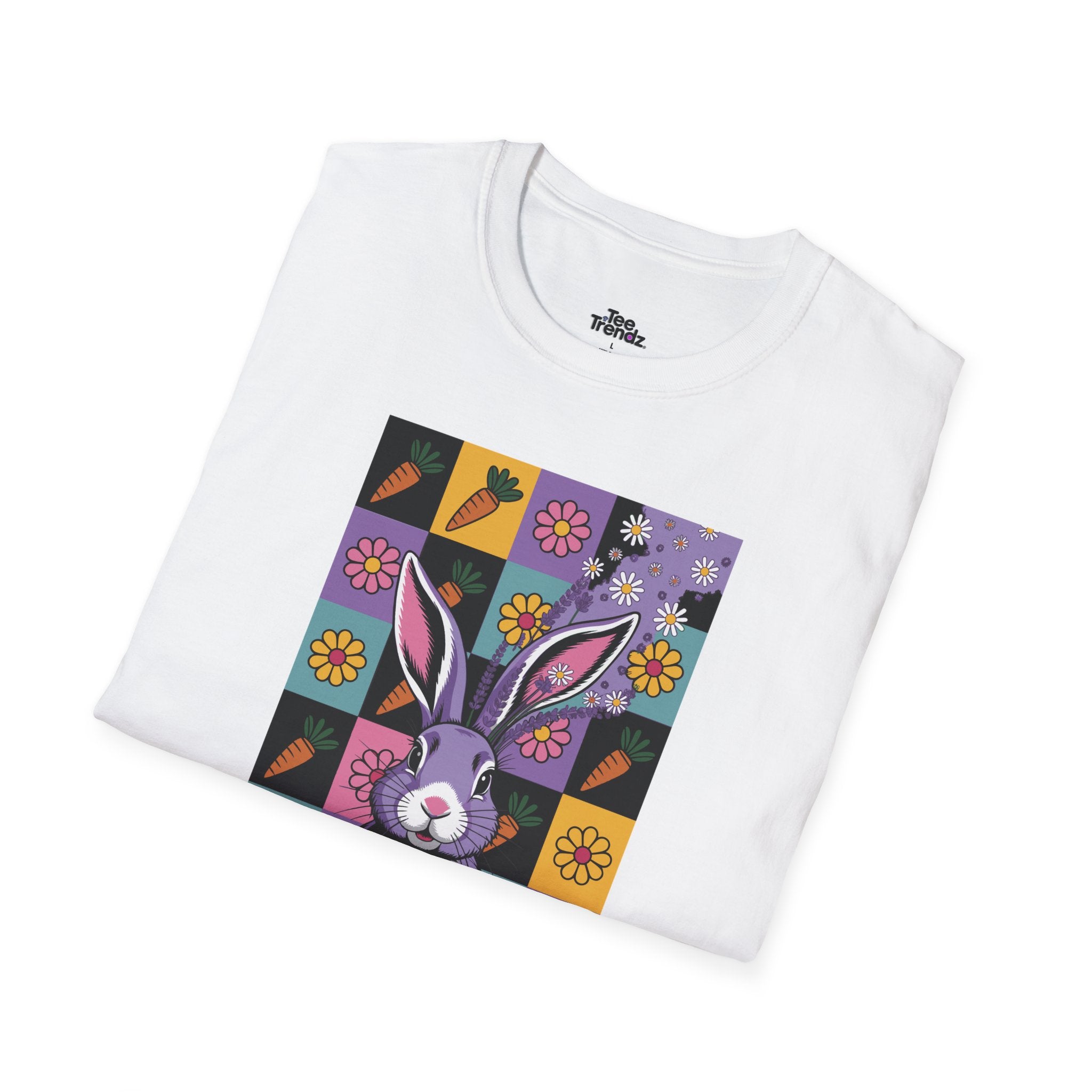 Easter Purple Bunny Art T-Shirt