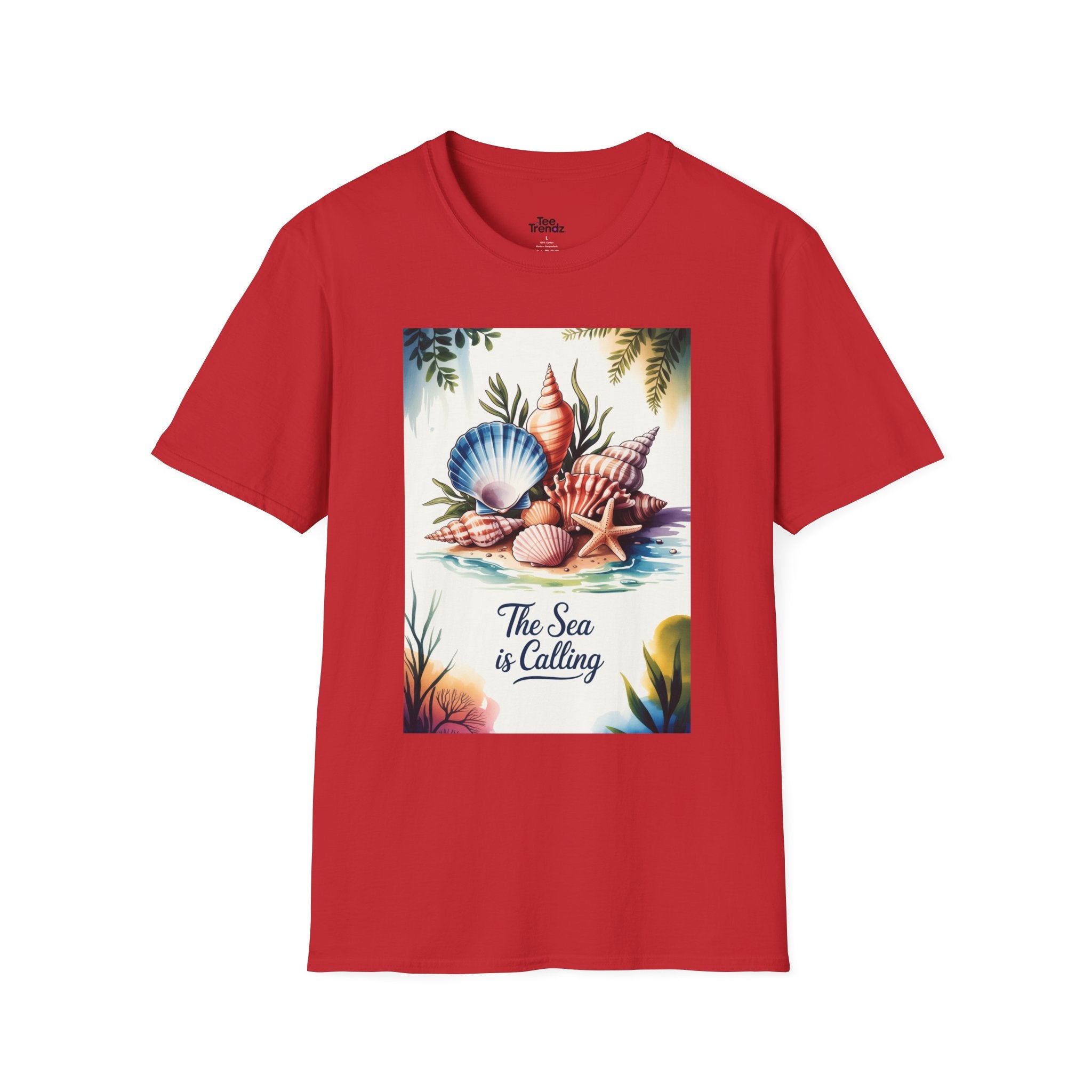 Sea Is Calling T-Shirt — Beach Shells Coastal Graphic Tee