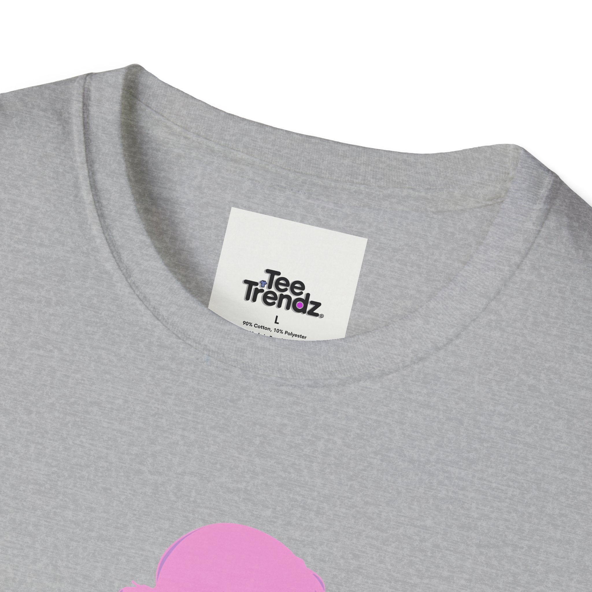 Floral Silhouette Tee — Pink Woman Dress Flower Graphic T-Shirt