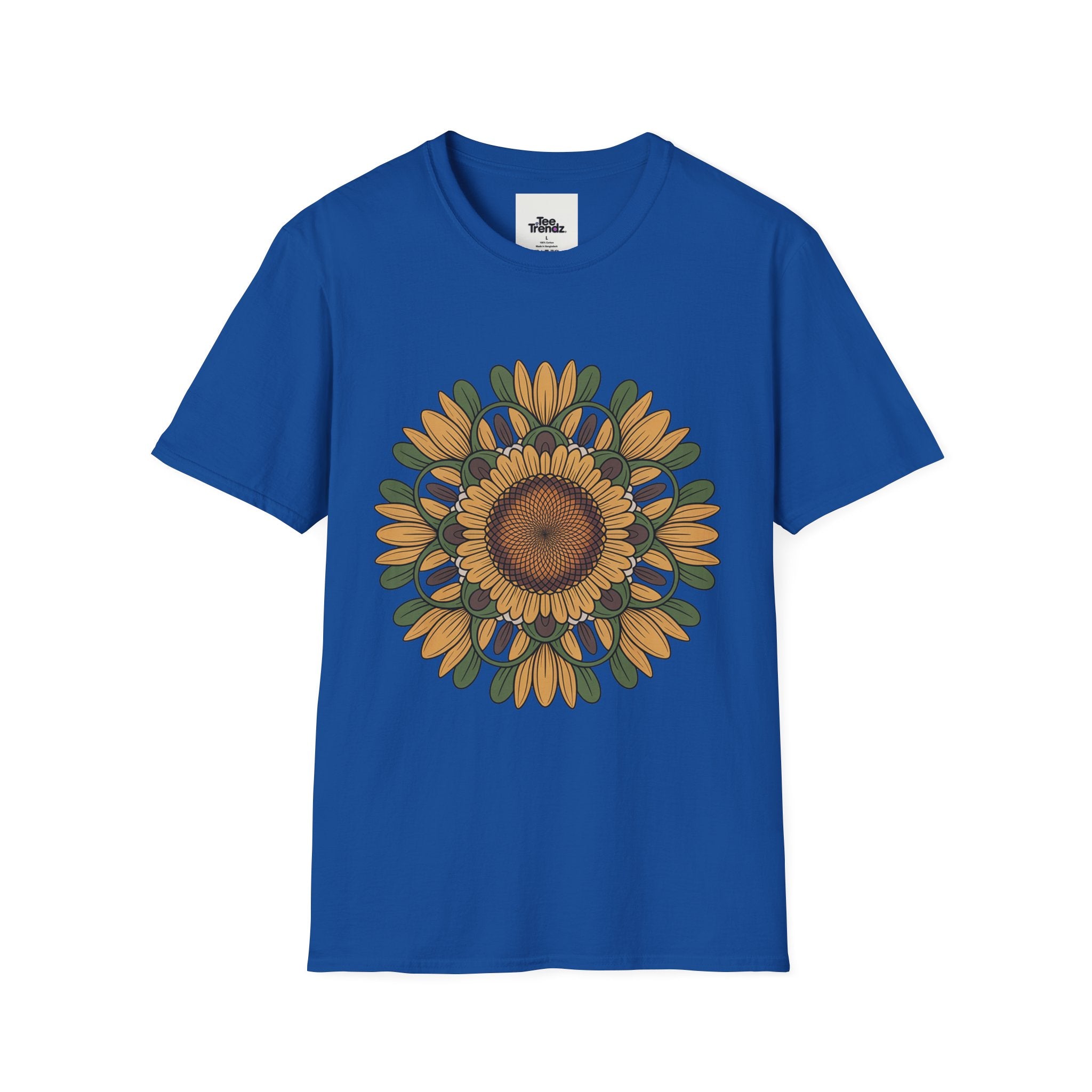 Sunflower Mandala T-Shirt — Retro Floral Graphic Tee