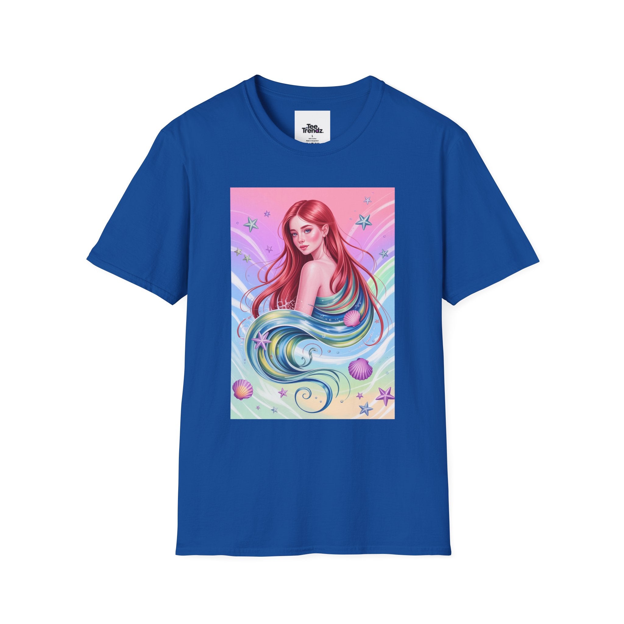 Mermaid Fantasy T-Shirt — Pastel Cosmic Sea Girl Graphic Tee