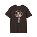 Zipper Reveal Dog Graphic T-Shirt