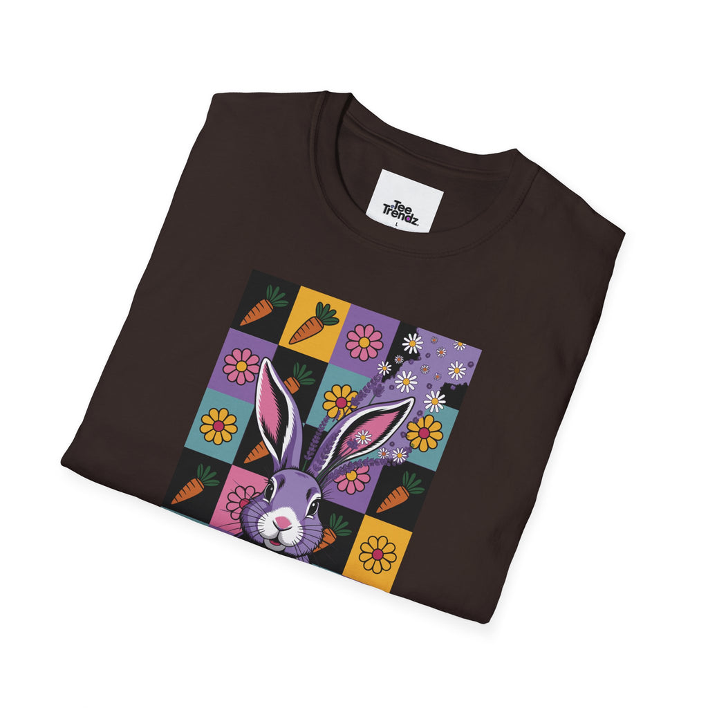 Easter Purple Bunny Art T-Shirt