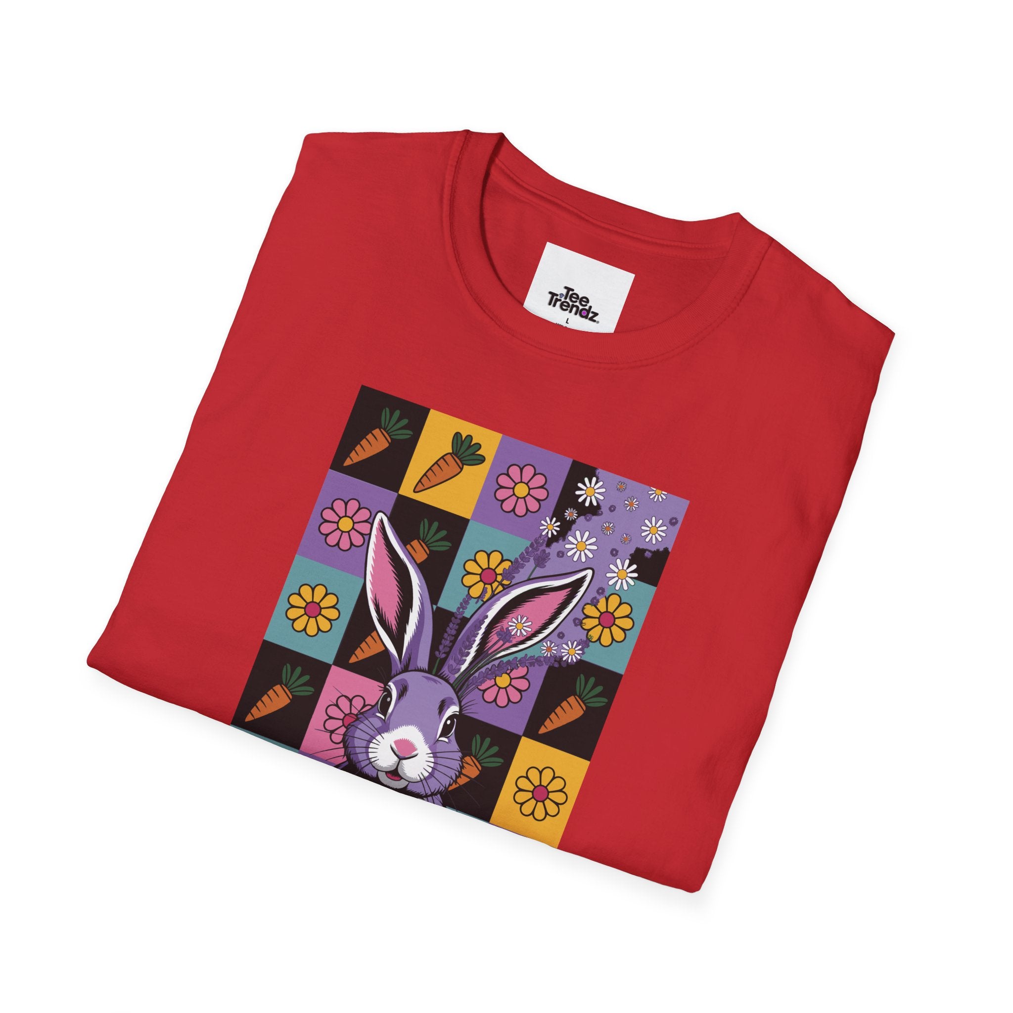 Easter Purple Bunny Art T-Shirt
