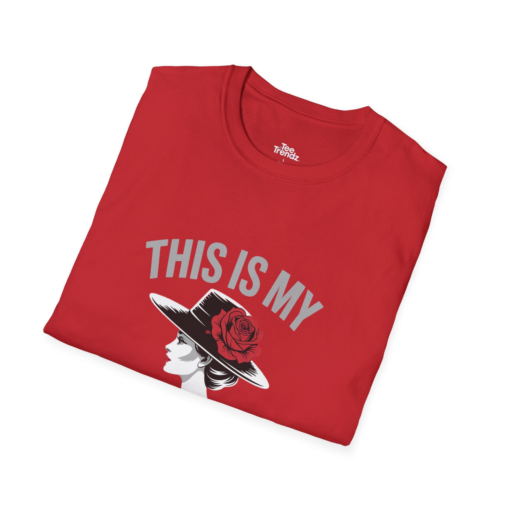 Derby Day Dress T-Shirt — "This Is My Derby Day Dress" Ladies Hat Racing Tee