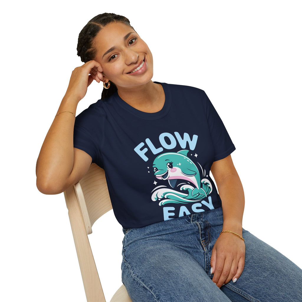 Flow Easy Dolphin T-Shirt — Cute Sea Life Graphic Tee
