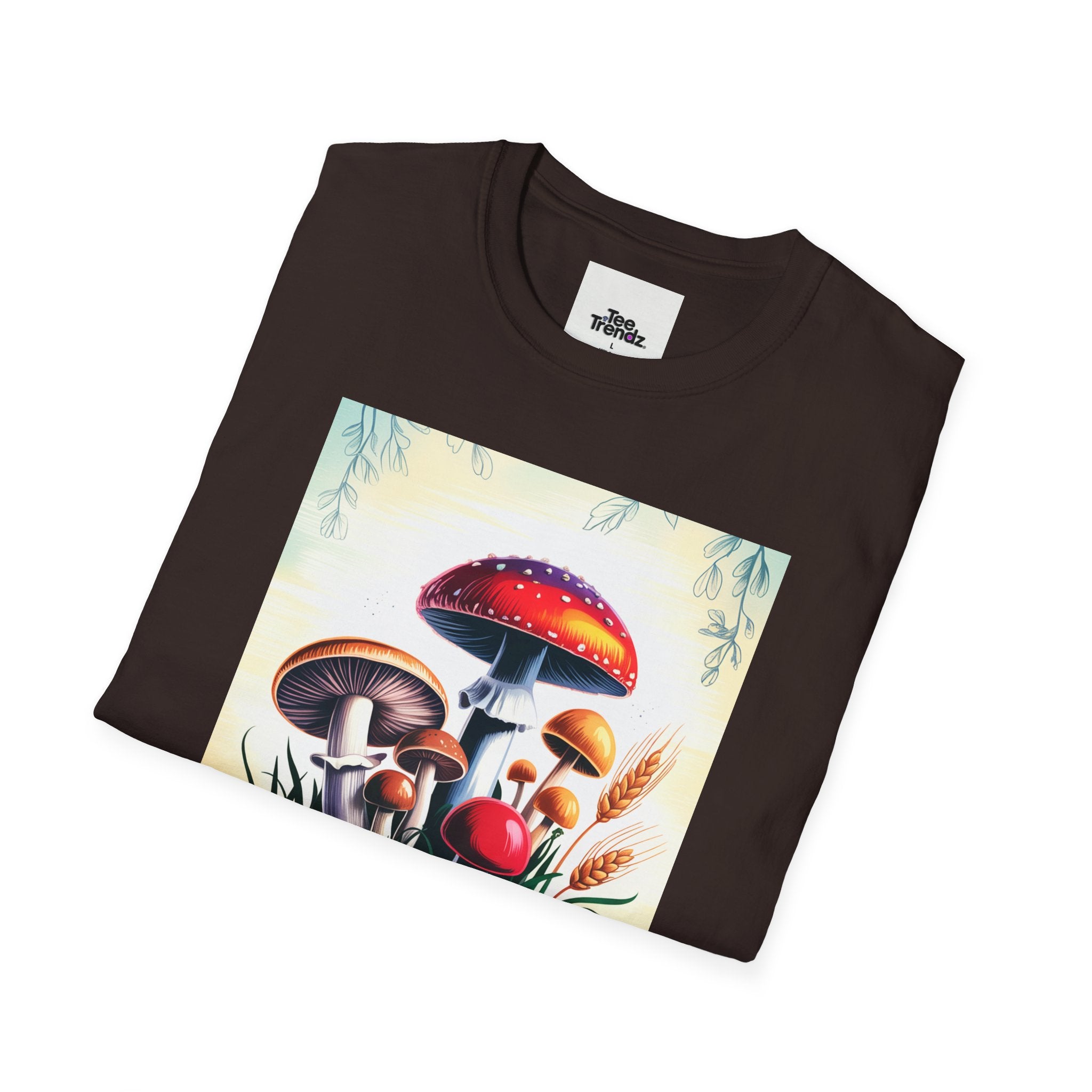 Mushroom Garden T-Shirt — Vintage Botanical Fungi Illustration