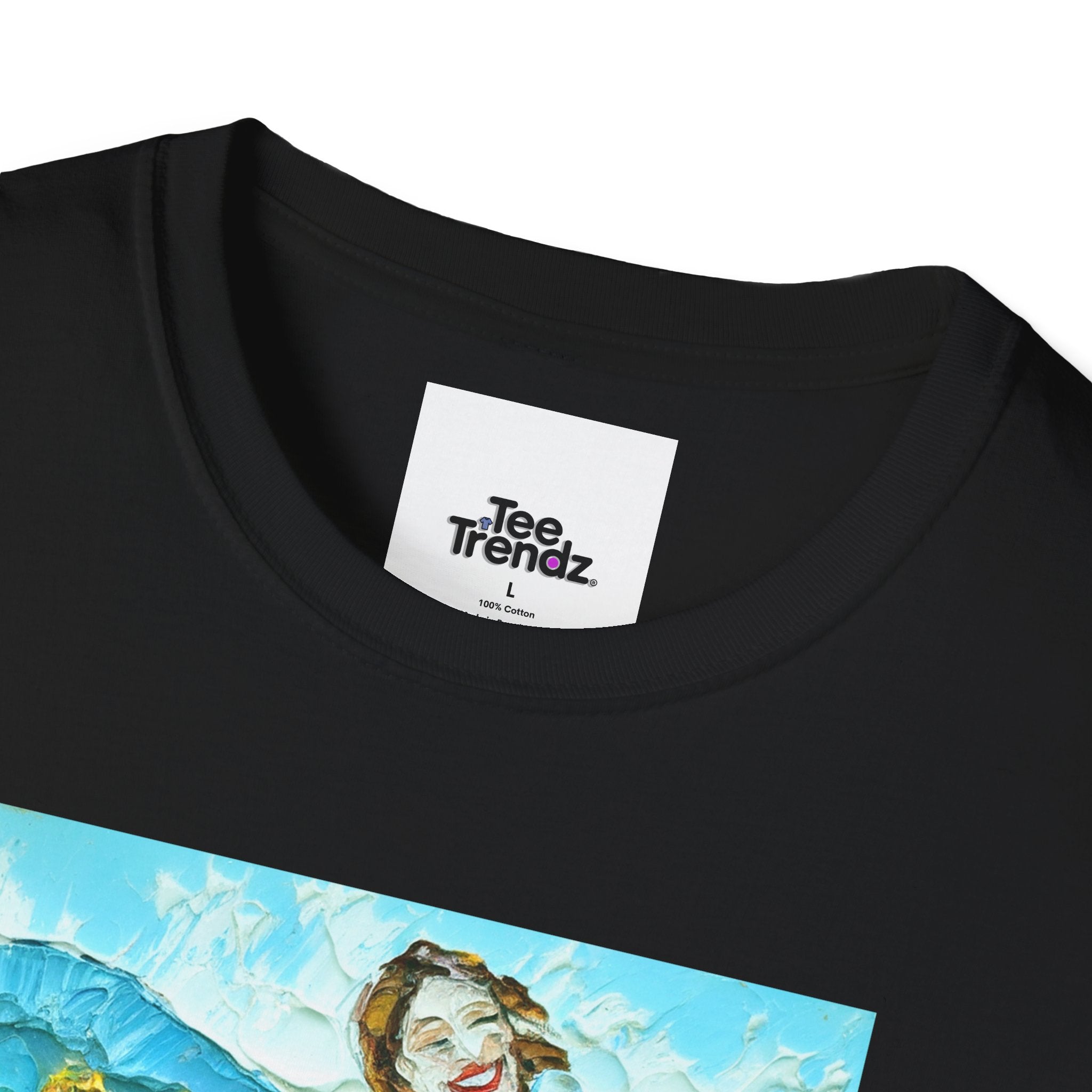 Sunflower Field Dress T-Shirt — Whimsical Girl & Dog Art Tee