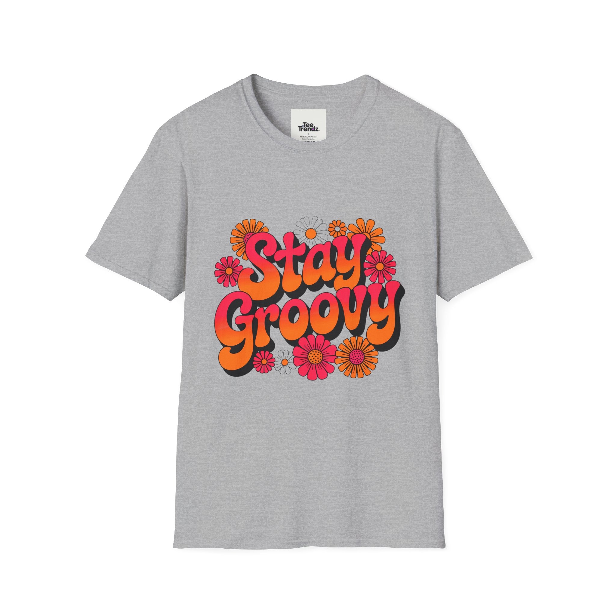 Stay Groovy T-Shirt — Retro 70s Floral Graphic Tee