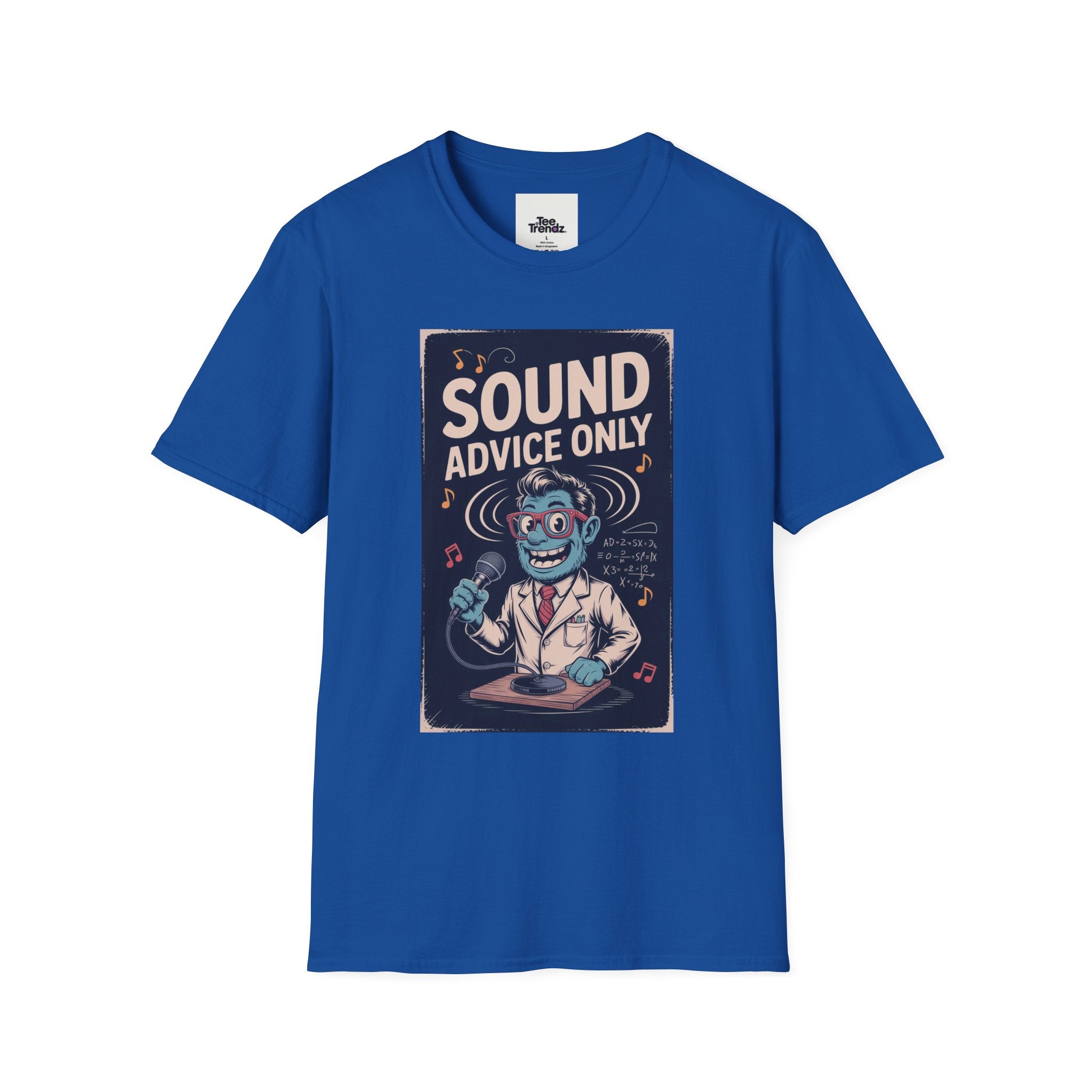 Sound Advice Only T-Shirt — Retro Cartoon Monkey Therapist Graphic Tee