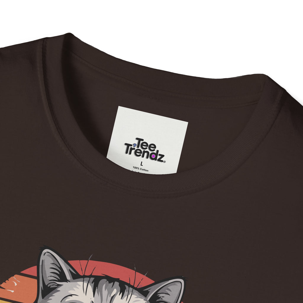 Fine… Cat T-Shirt — Retro Striped Cute Kitty Graphic Tee
