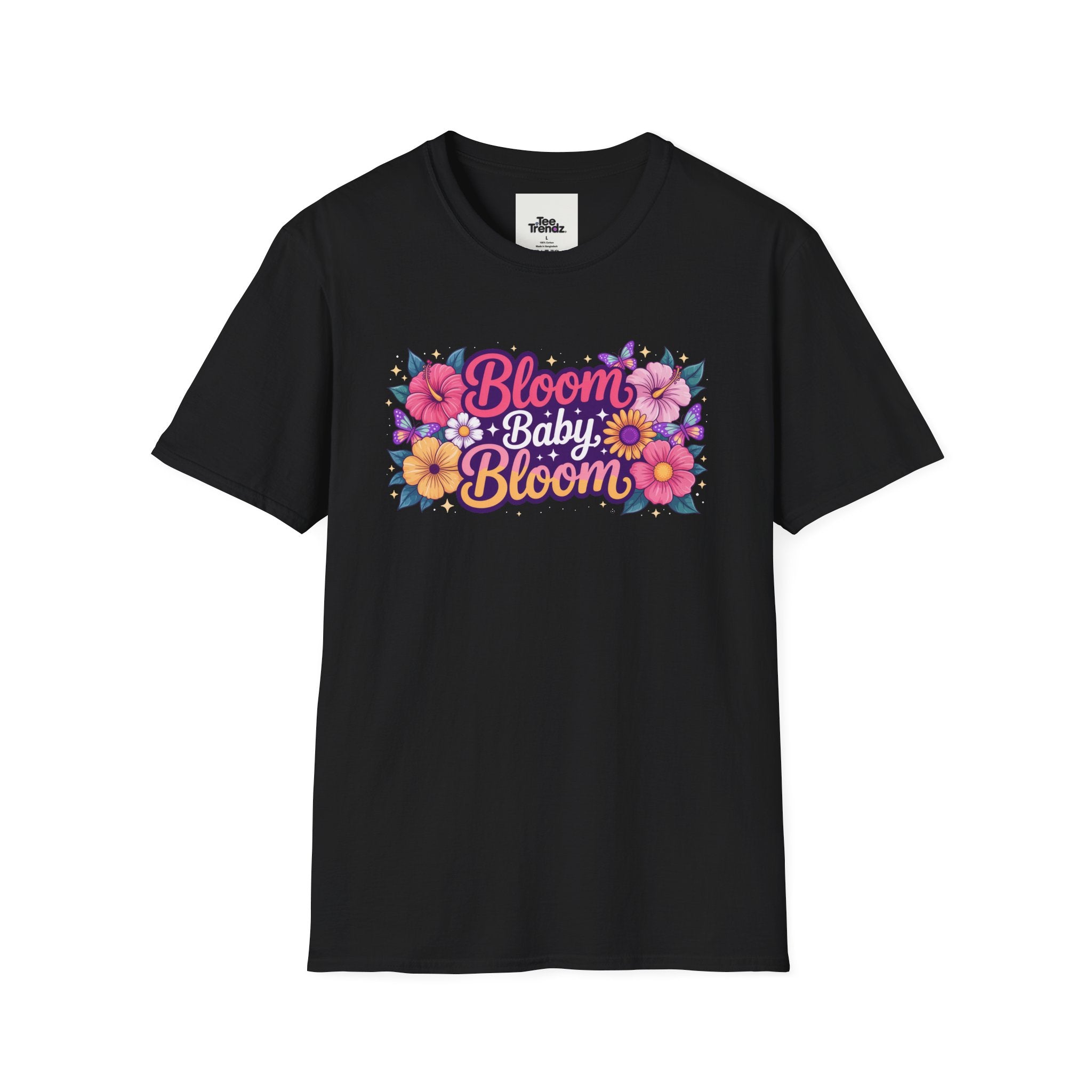 Bloom Baby Bloom Floral T-Shirt — Cute Spring Garden Tee for New Moms & Moms-to-Be