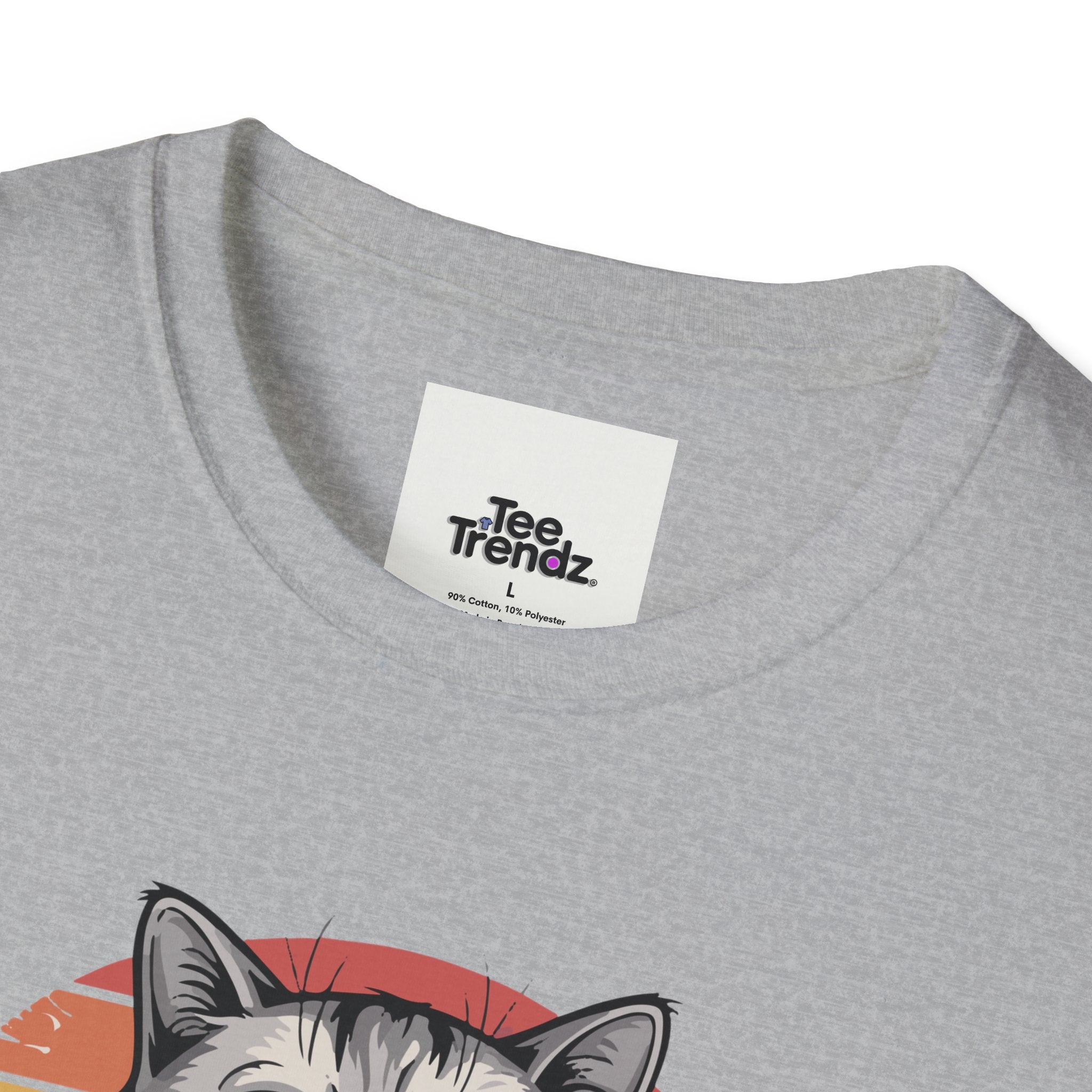 Fine… Cat T-Shirt — Retro Striped Cute Kitty Graphic Tee