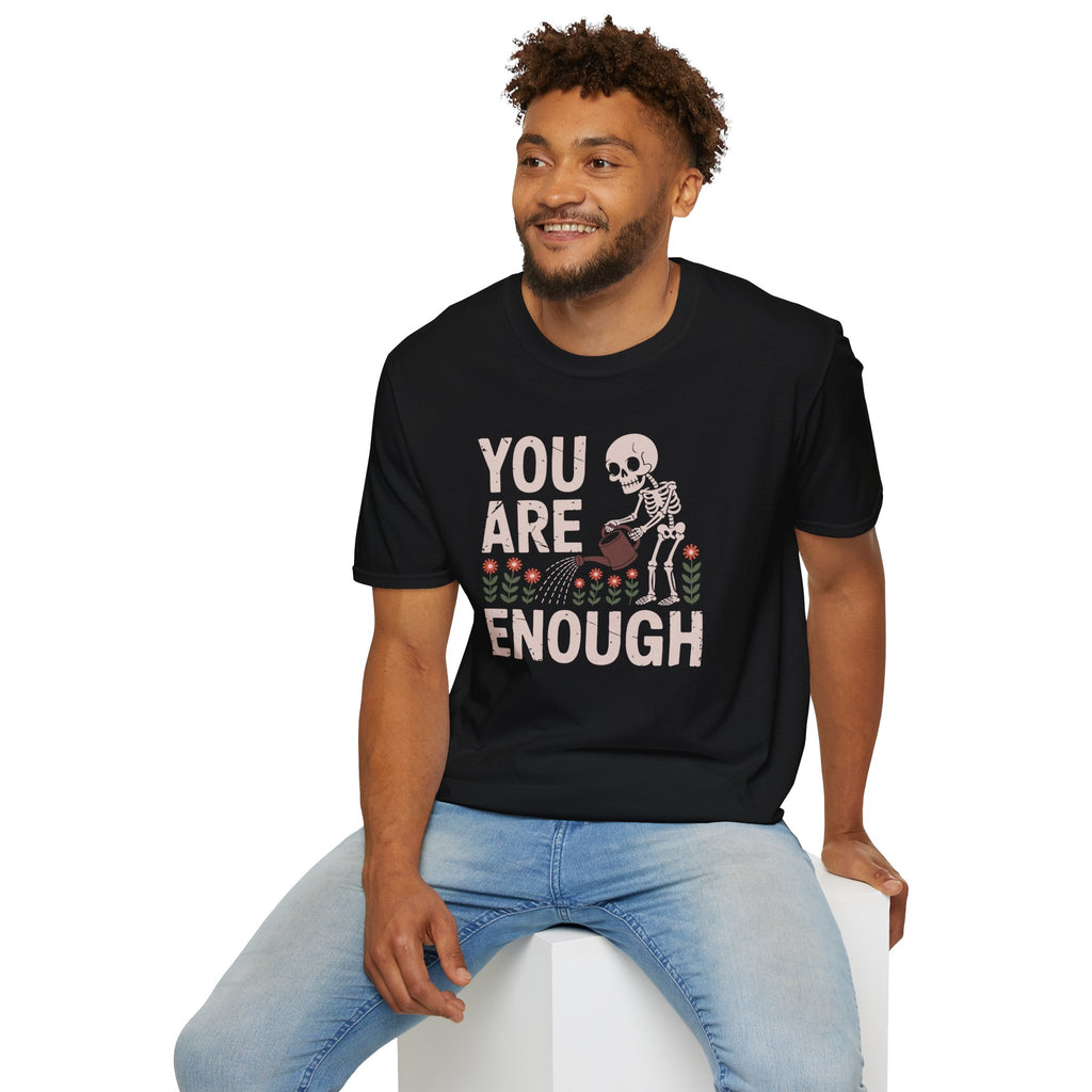 You Are Enough T-Shirt — Encouraging Floral Graphic Tee
