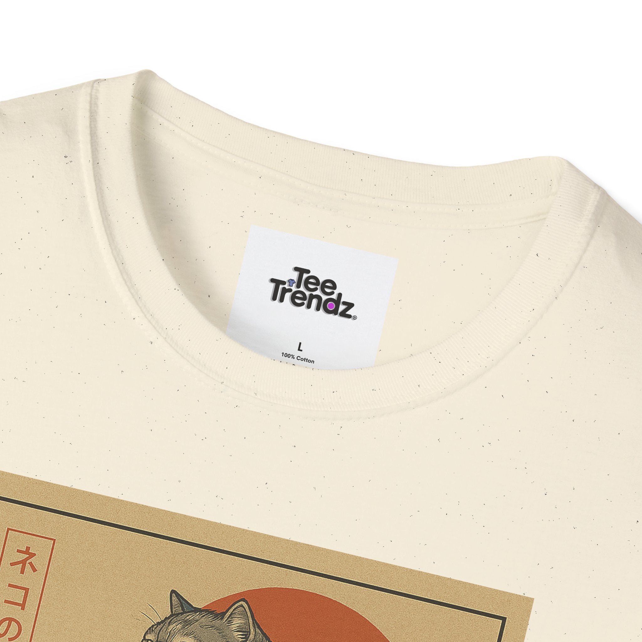 Katana Wave Cat T-Shirt — Vintage Japanese Wave Art Tee
