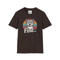 Fine… Cat T-Shirt — Retro Striped Cute Kitty Graphic Tee