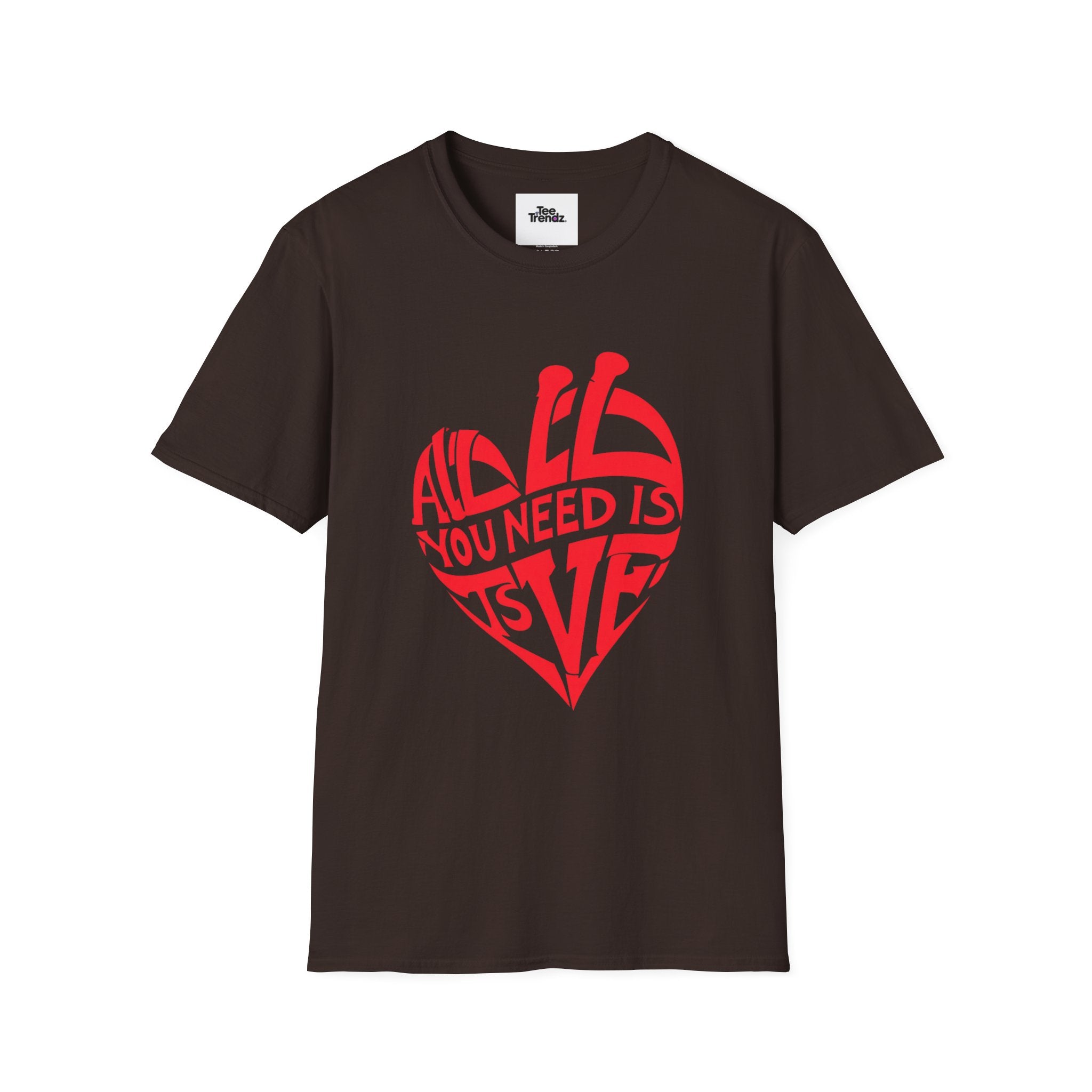 Love Heart T-Shirt — "All You Need Is Love" Retro Graphic