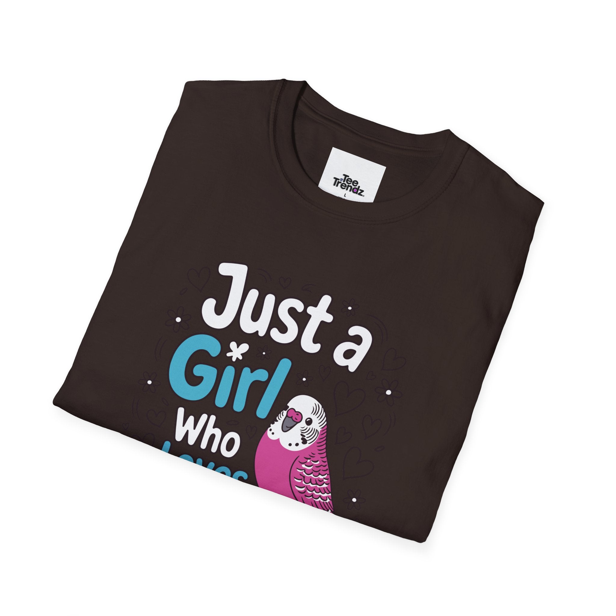Just a Girl Who Loves Budgies T-Shirt – Cute Budgie Parakeet Tee for Bird Lovers