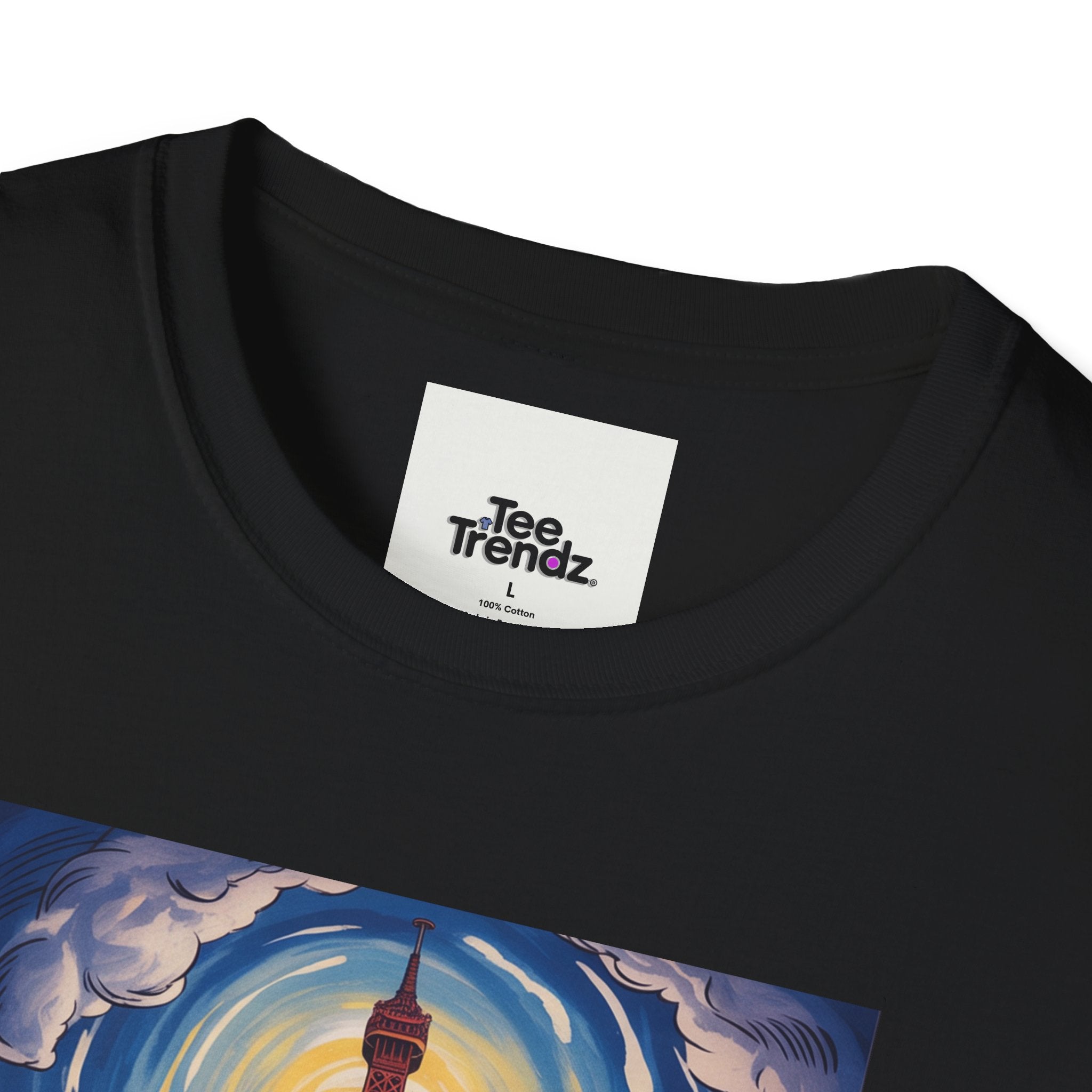 Visit Paris T-Shirt - Vintage Eiffel Tower Travel Poster Tee
