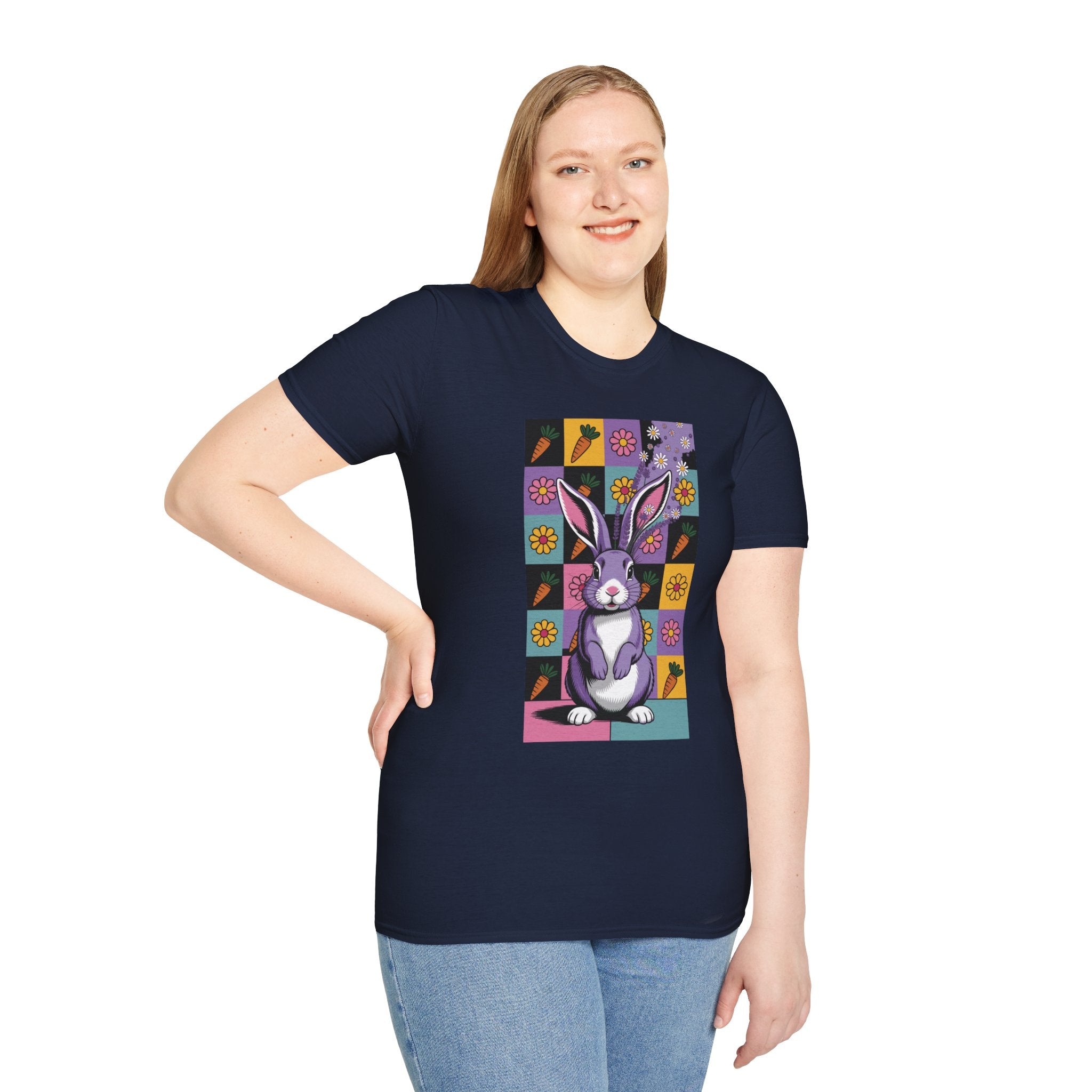 Easter Purple Bunny Art T-Shirt