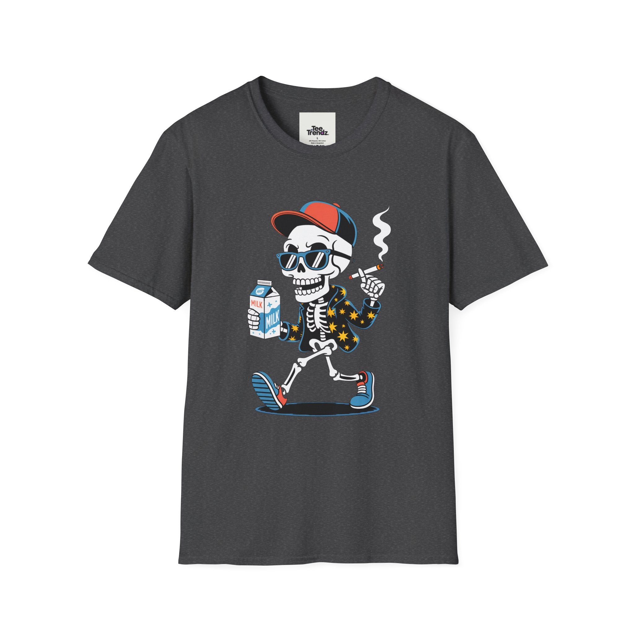 Skateboarding Skeleton Graphic T-Shirt – Cool Retro Streetwear Tee